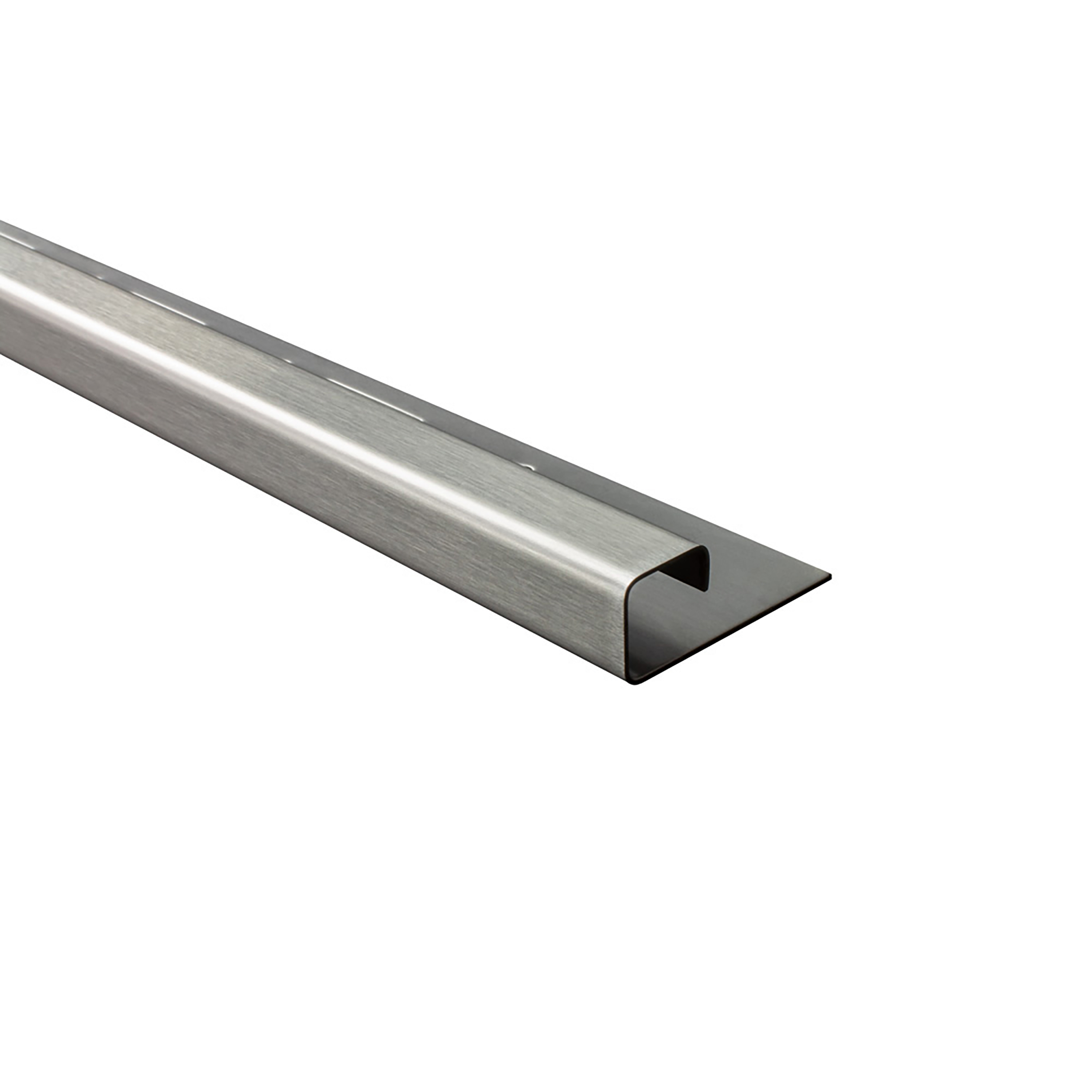 Quadrat Edelstahlschiene Profil Fliesenschiene Edelstahl V2A L300cm 10mm gebürstet