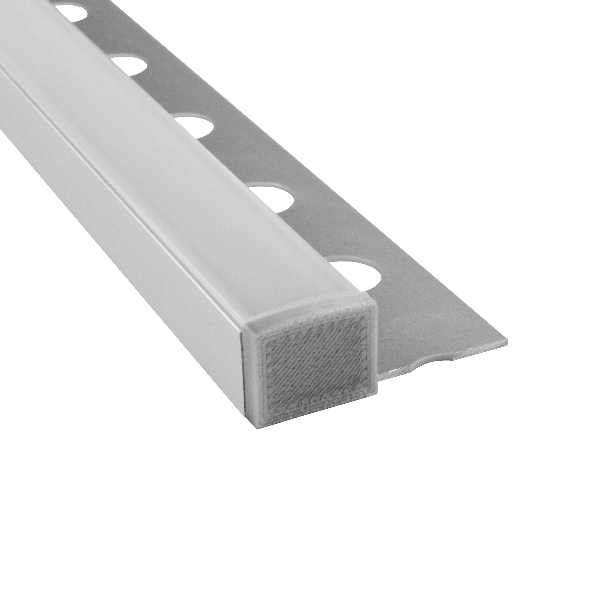 T77 LED Alu Fliesenprofil 10mm silber 2x Endkappen T77 LED Alu Fliesenprofil 10mm silber 2x Endkappen