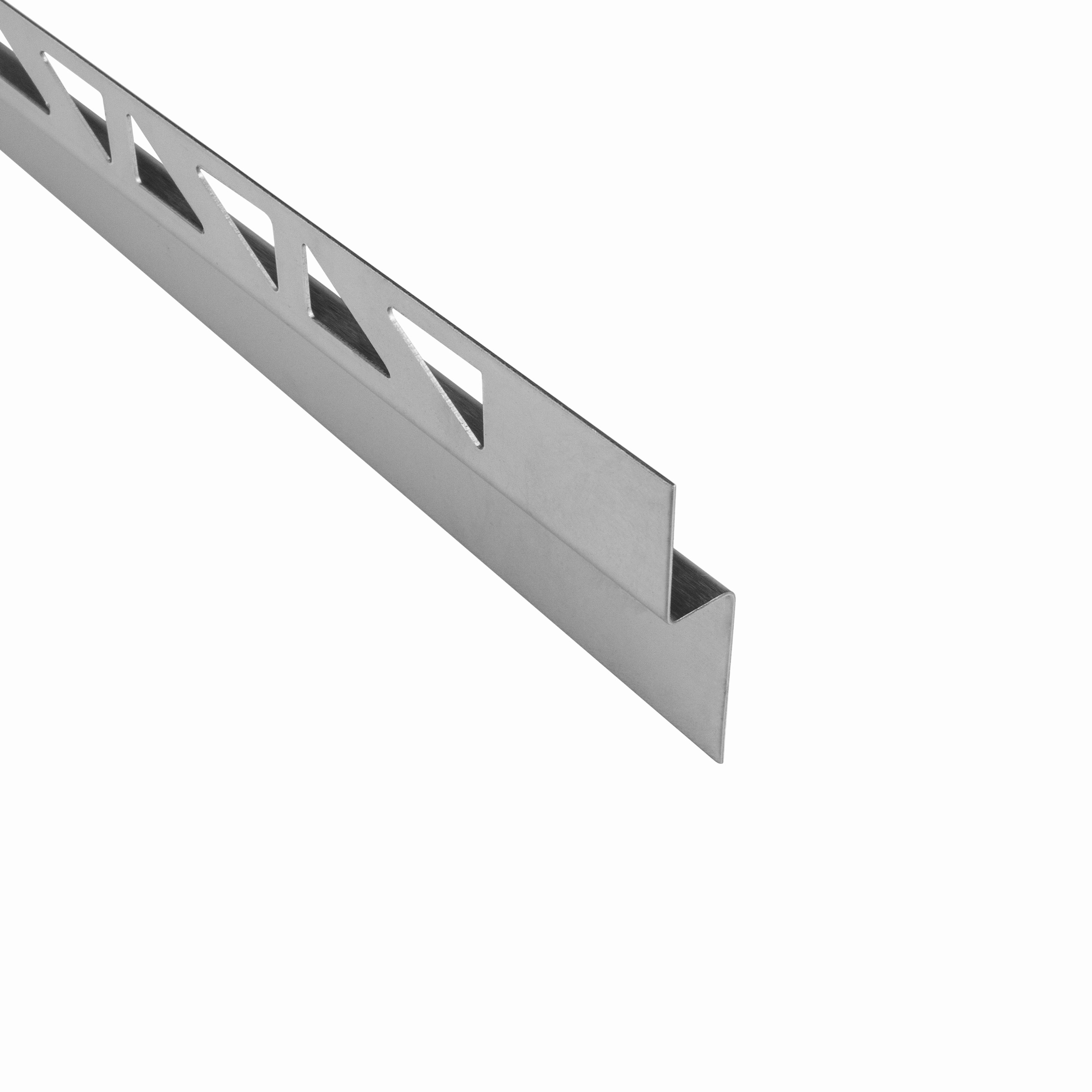 Dusch-, Wand-, Keil-Profil Gefälleprofil begehbare Dusche gebürstet 12mm Typ 6 - Rechts - 200cm