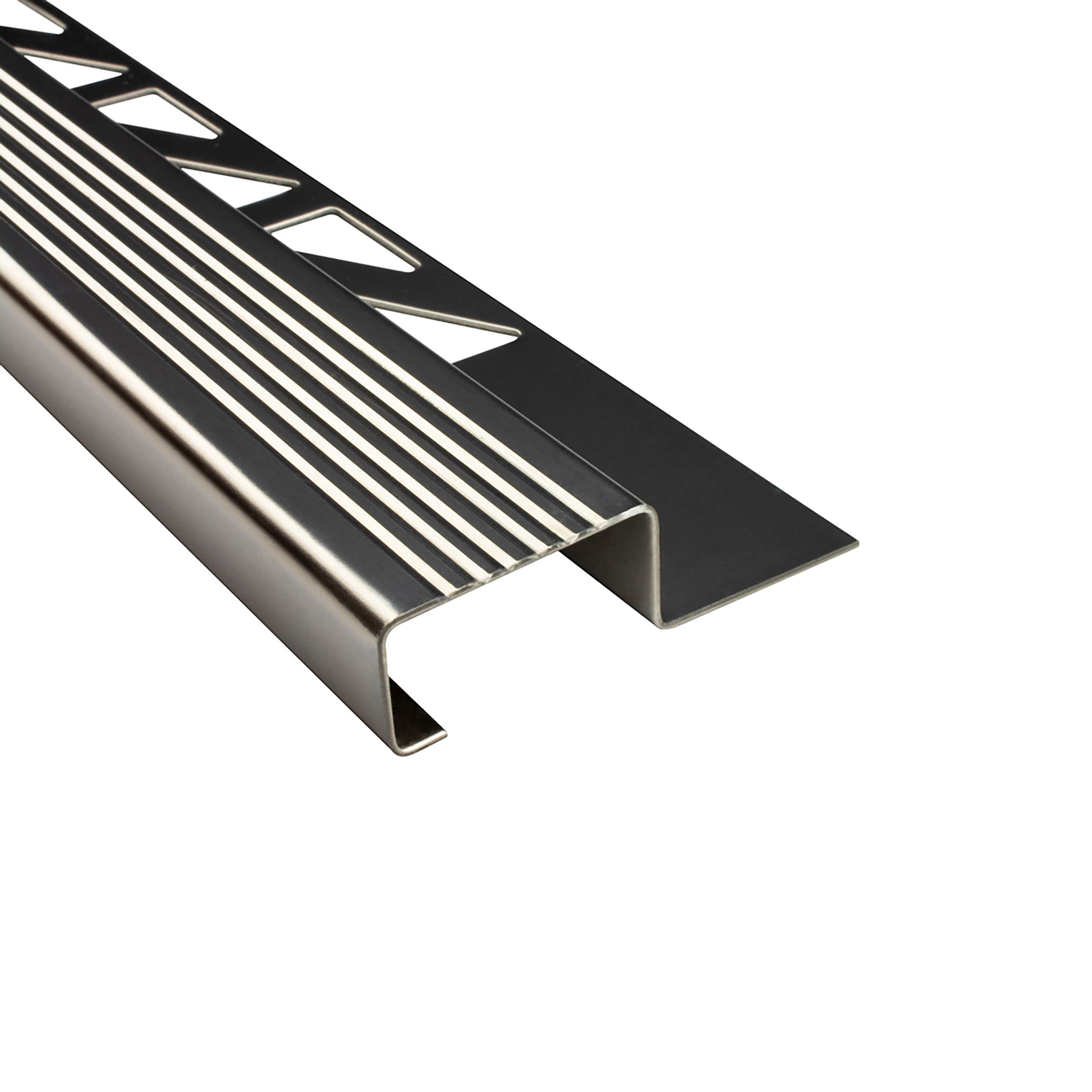 5x Edelstahl Stufenprofil Fliesenleiste Profil Treppen Schiene H12mm glänzend