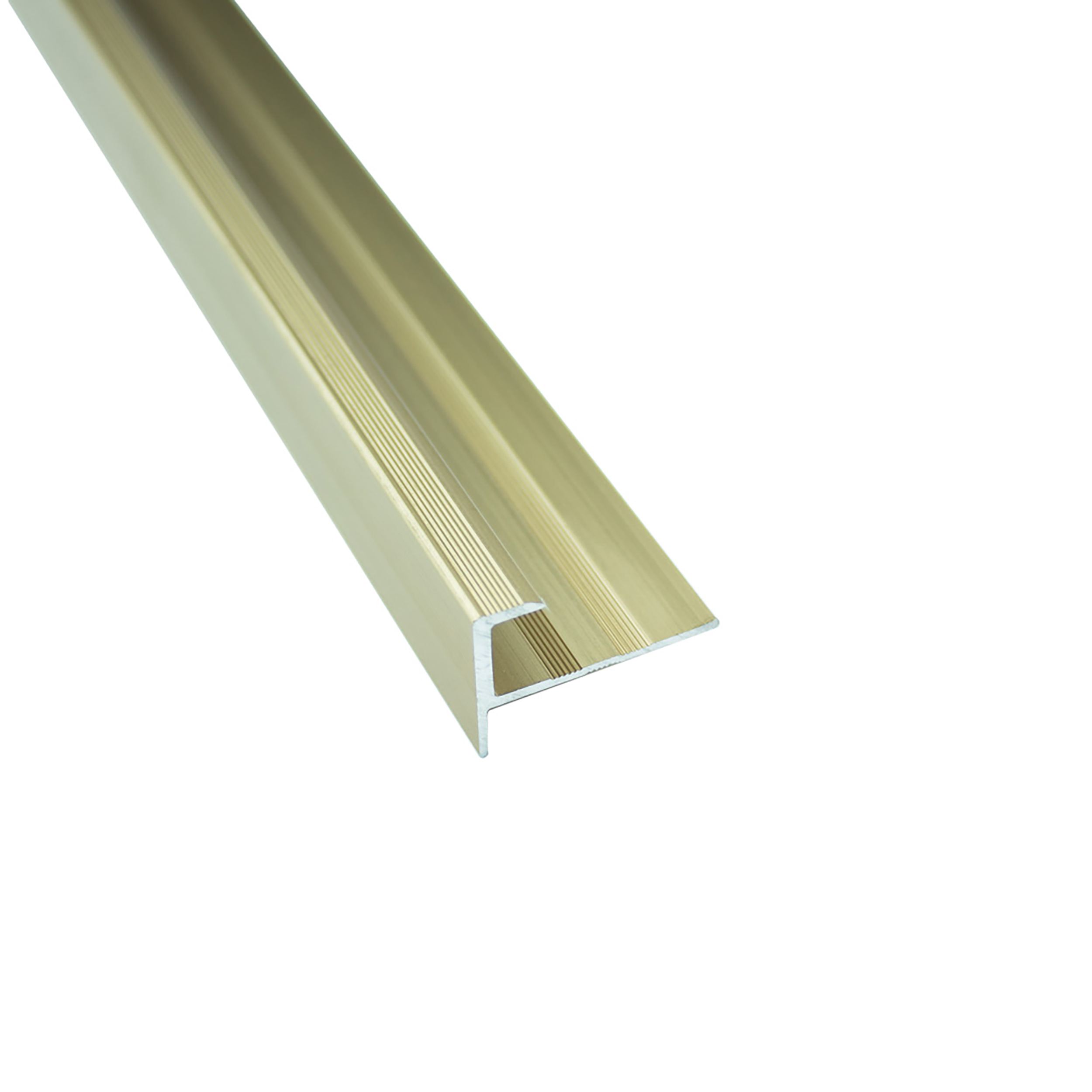 Alu Stufenprofil Fliesenschiene Profil Treppe Laminat gold matt L270cm H10mm Alu Stufenprofil Fliesenschiene Profil Treppe Laminat gold matt L270cm H10mm