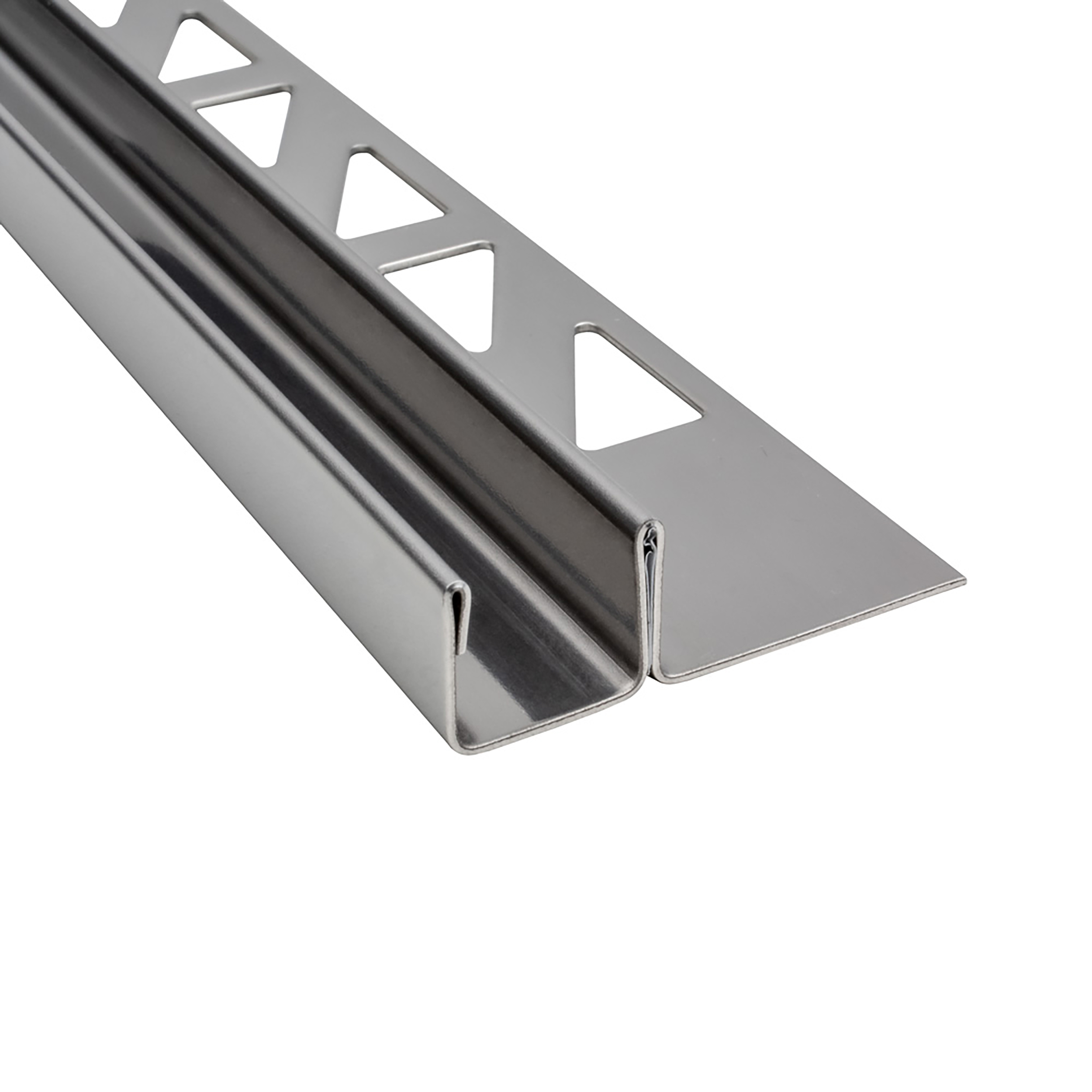 Glas-Fliesenprofil Edelstahl Klemmprofil Wandprofil V2A 2m H12.5mm 11mm-Glas glänzend