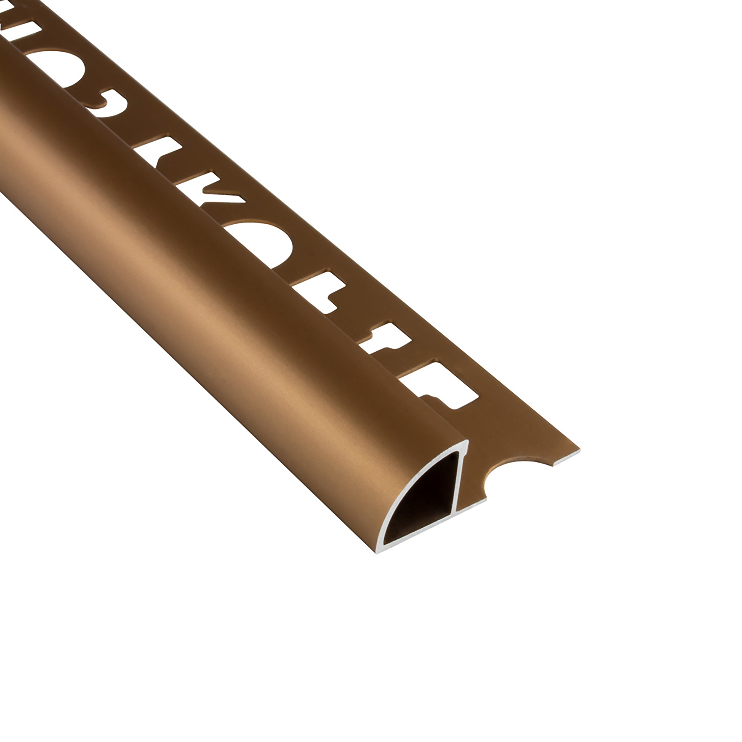 Alu Viertelkreis Profil Fliesenschiene gold matt L270cm 8mm
