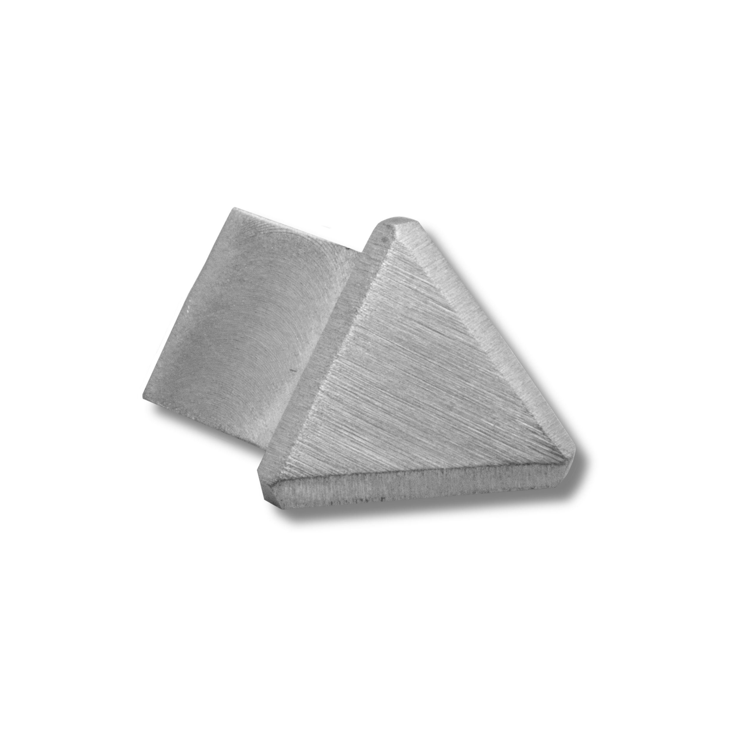 Dreieckiges 45° Übergangsprofil Edelstahl Fliesenprofil V2A L250cm H10mm Aussenck