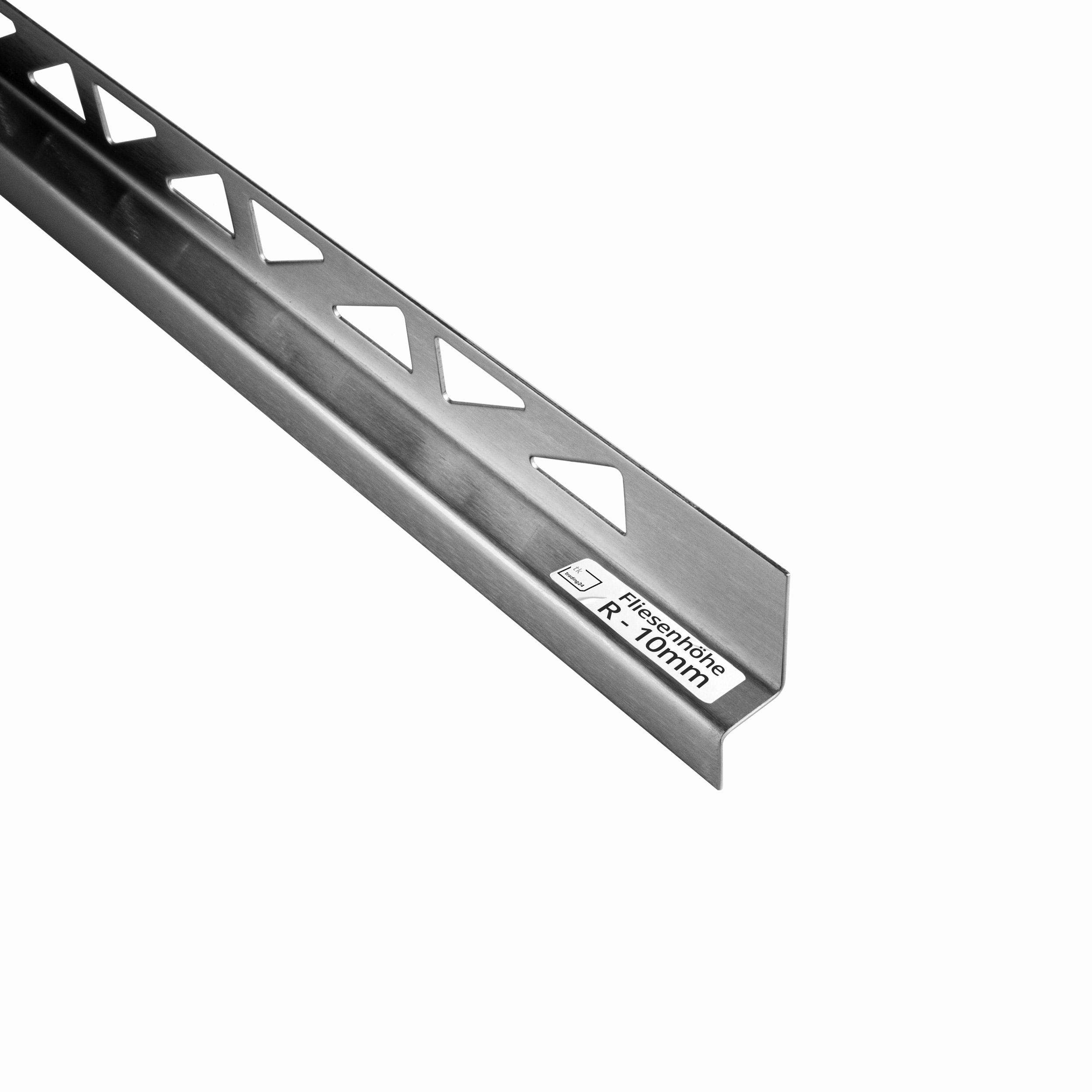 Dusch-, Wand-, Keil-Profil Gefälleprofil begehbare Dusche gebürstet 10mm Typ 6 - Rechts - 200cm