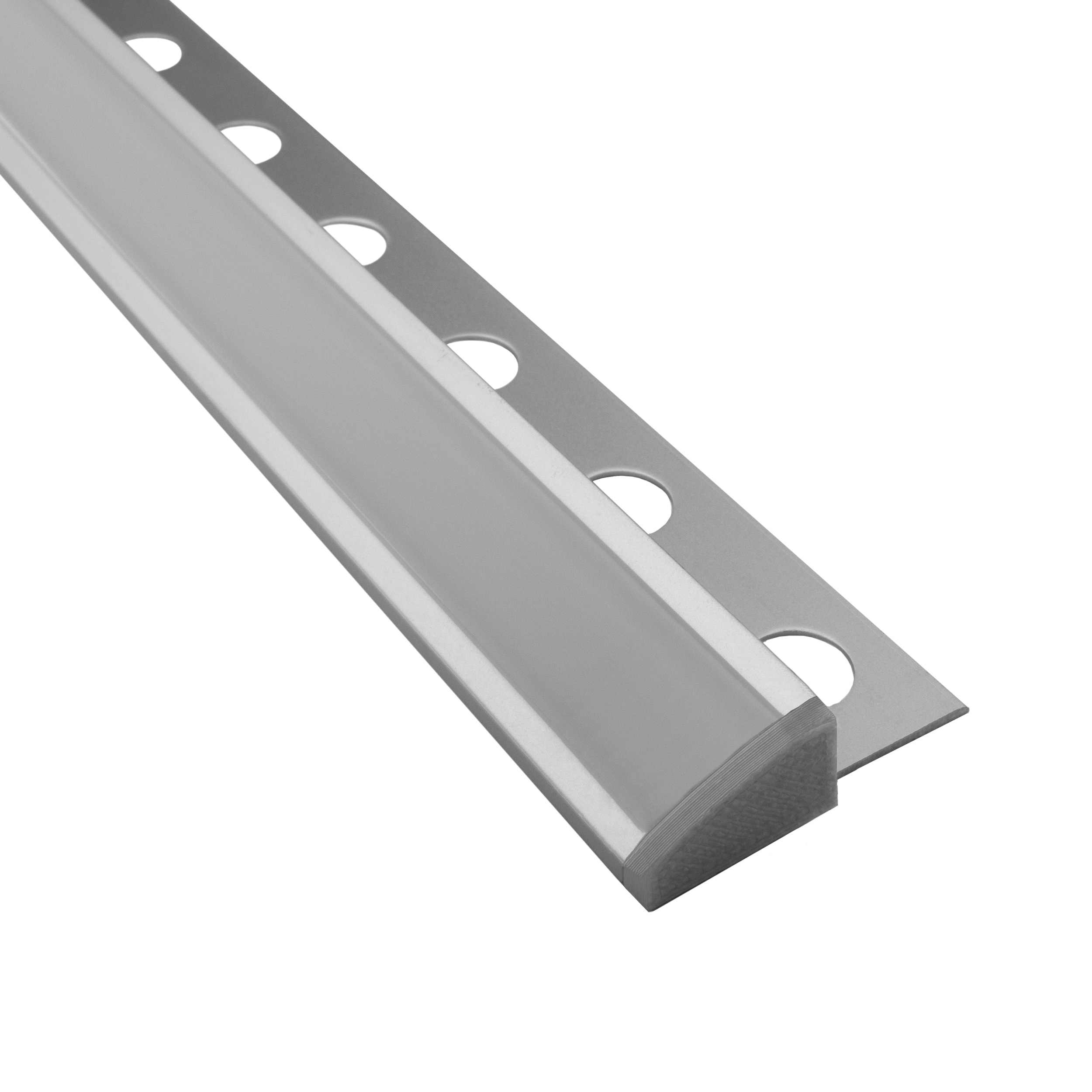 T77 LED Alu Fliesenprofil 10mm silber 20° 2m opal