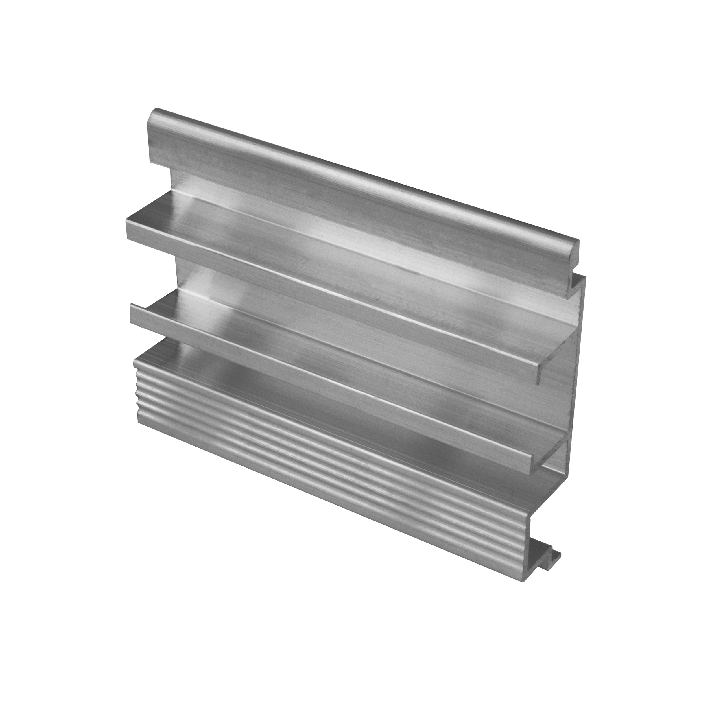 Sockelleiste Fußbodenleisten V2A L250cm 40mm silber gebürstet Aluminium Halter