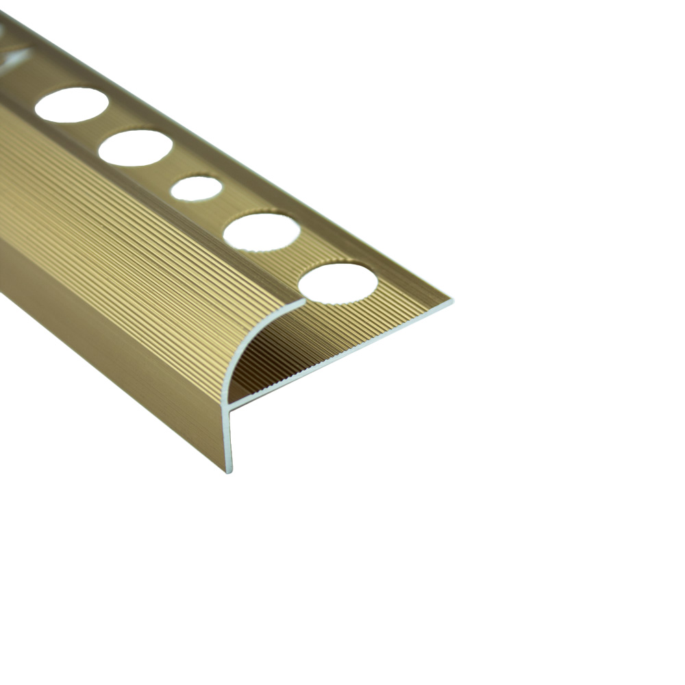 Alu Stufenprofil Fliesenschiene Profil Treppe Schiene silber gold L90cm H10mm