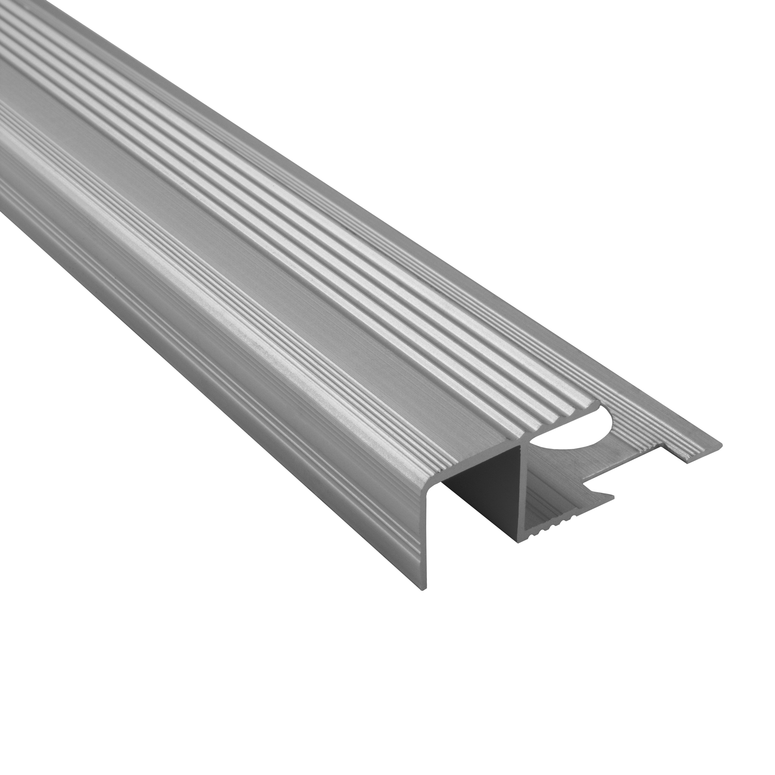 Alu Stufenprofil Fliesenschiene Profil Treppe Schiene silber gold L270 H10mm Alu Stufenprofil Fliesenschiene Profil Treppe Schiene matt L270 H10mm silber
