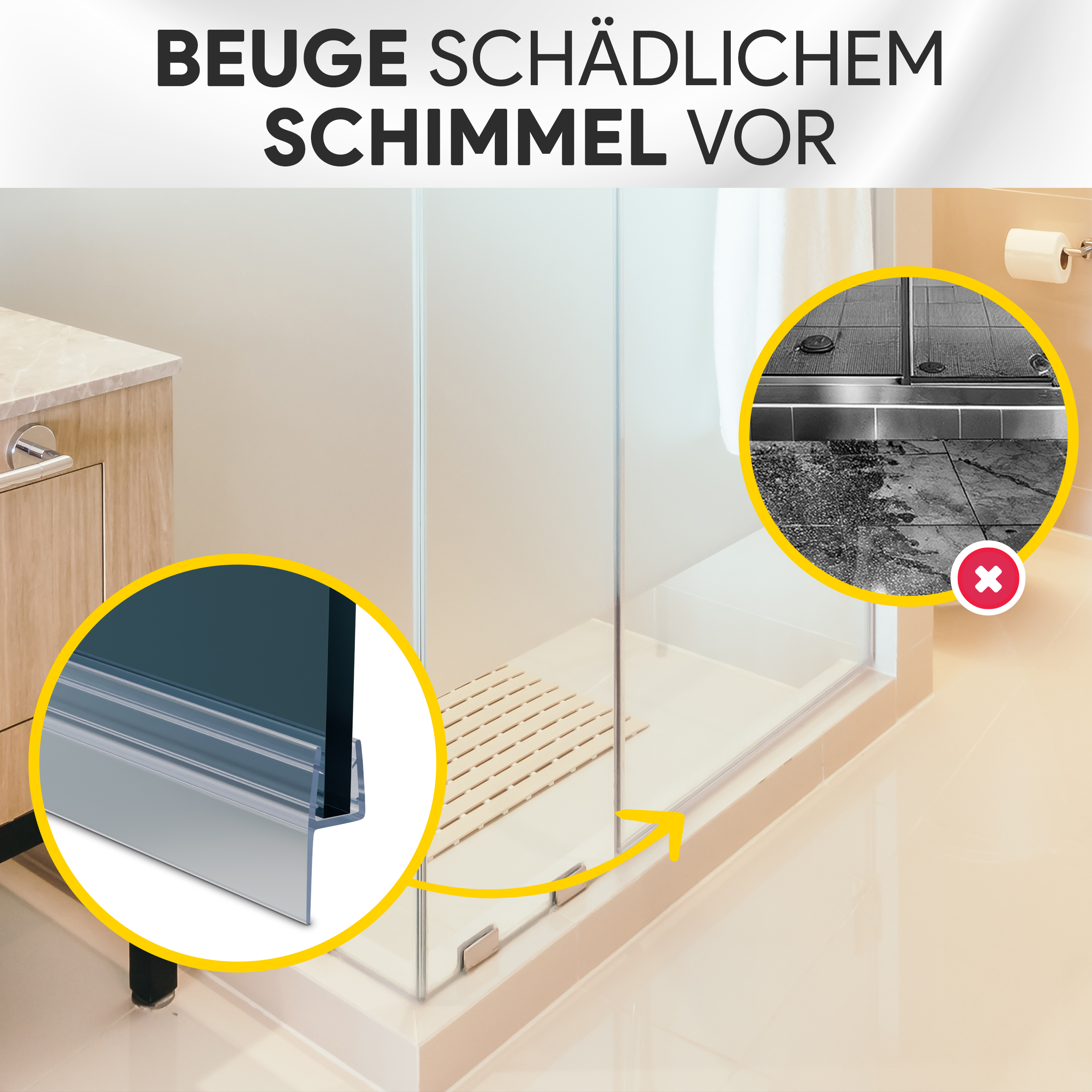 Duschdichtung PVC Ersatzdichtung Duschkabine Dusche TYP-22 200cm Glasstärke 6mm Duschdichtung PVC Ersatzdichtung Duschkabine Dusche TYP-22 200cm Glasstärke10mm