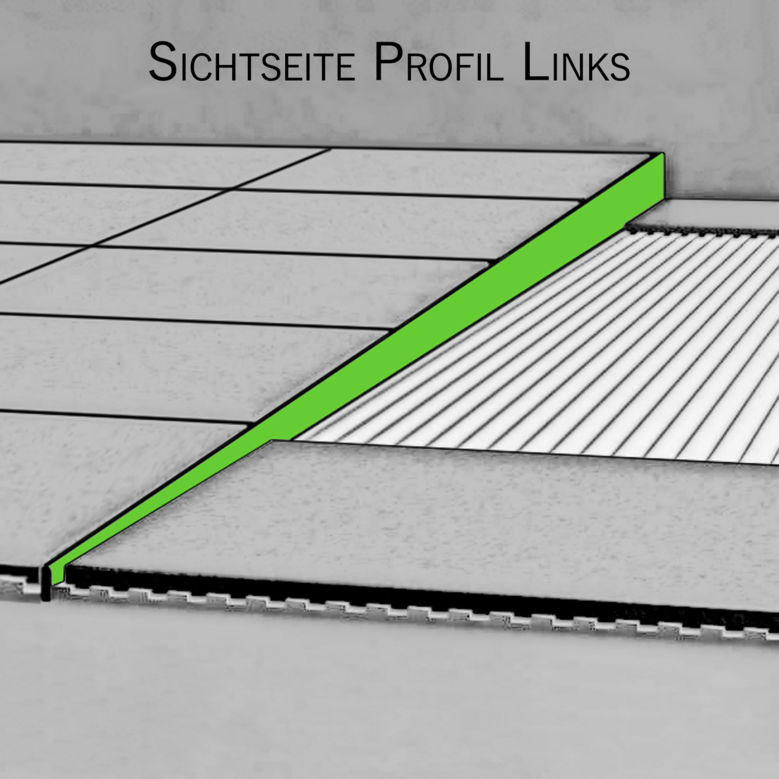 Dusch-, Keil-Profil Gefälleprofil begehbare Dusche gebürstet 12,5mm Links 200cm Dusch-, Keil-Profil Gefälleprofil begehbare Dusche gebürstet 12,5mm Links 200cm