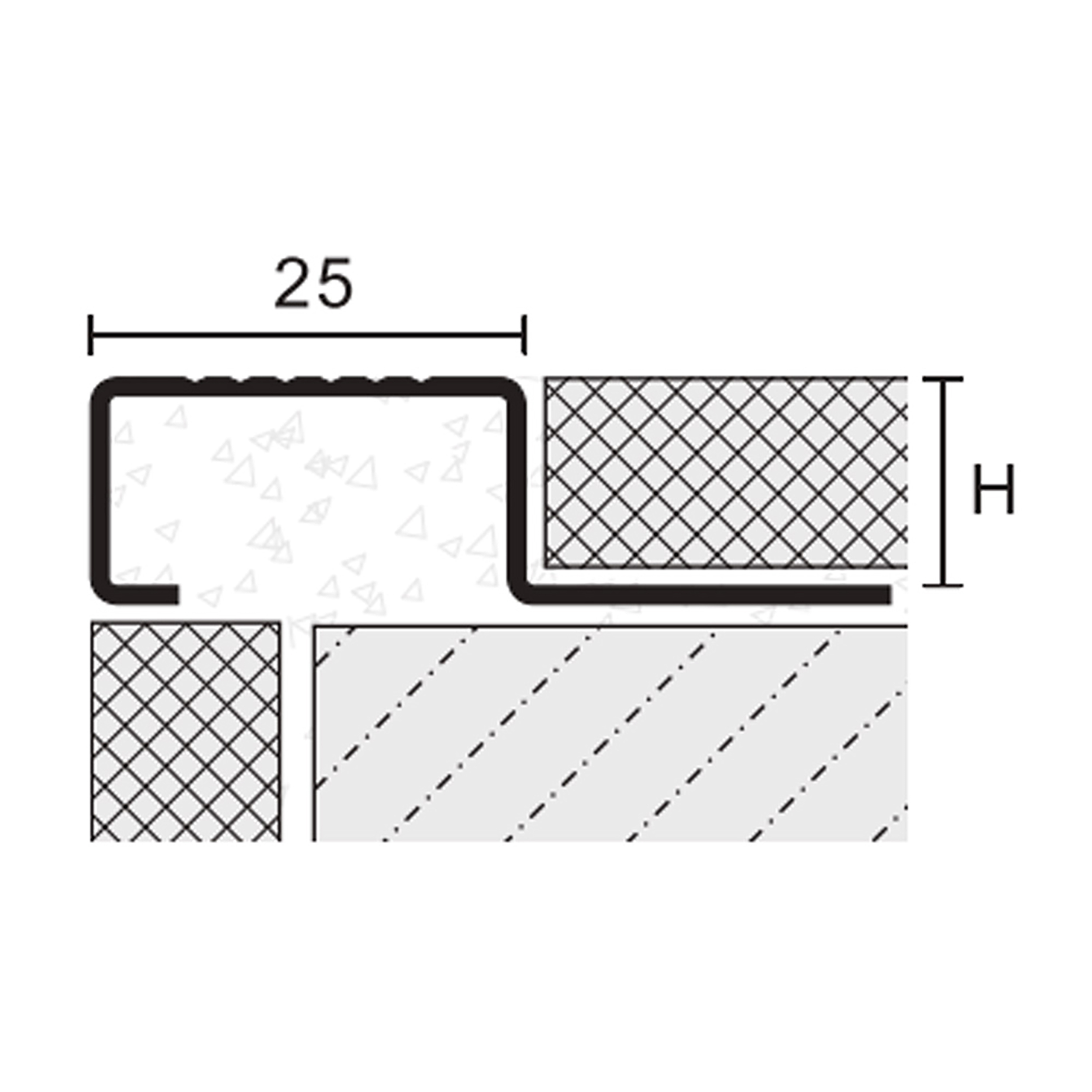 40x Edelstahl Stufenprofil Fliesenleiste Profil Treppen Schiene H10mm glänzend