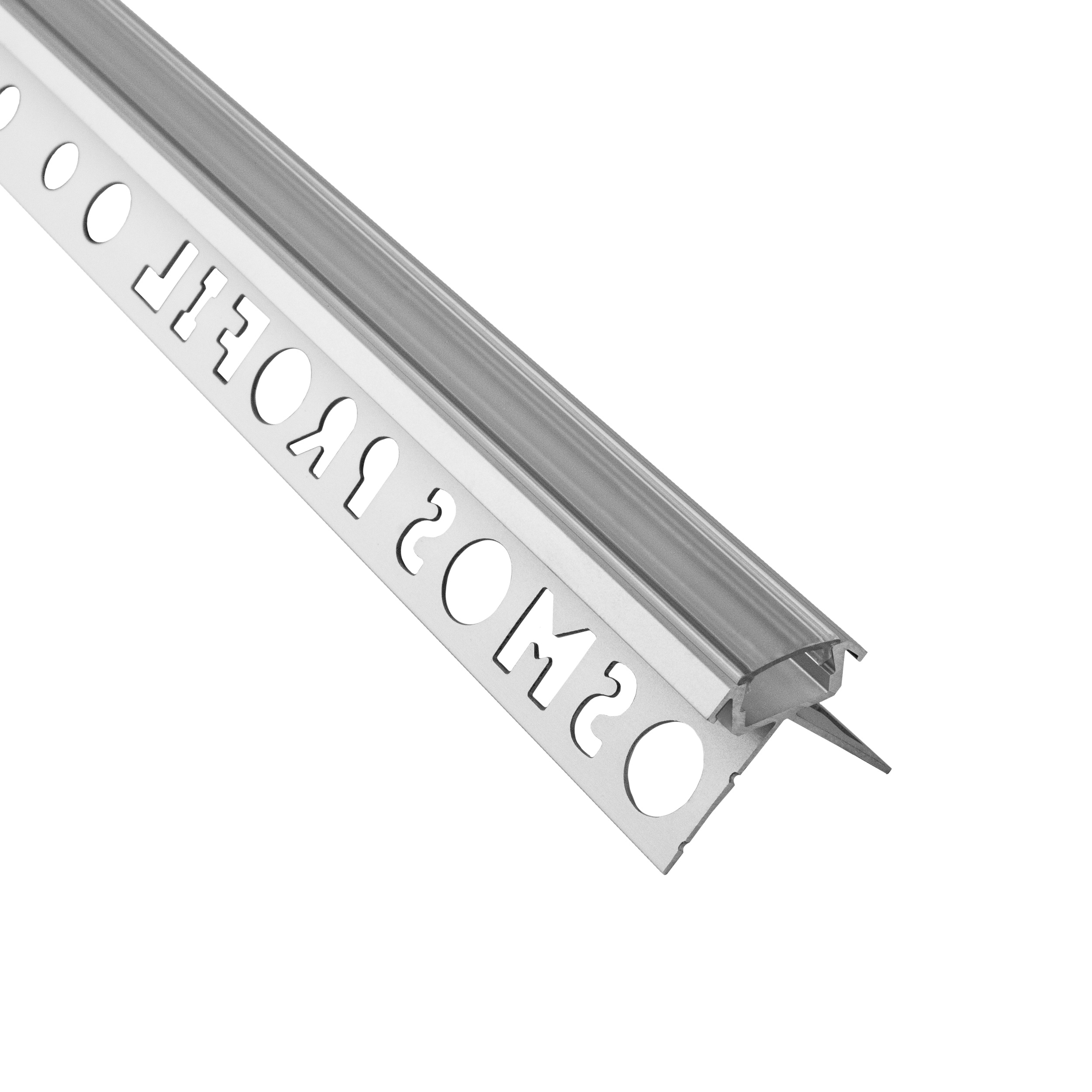 C-T77 LED Alu Fliesenprofil Ecke aussen 12mm silber 1m klar
