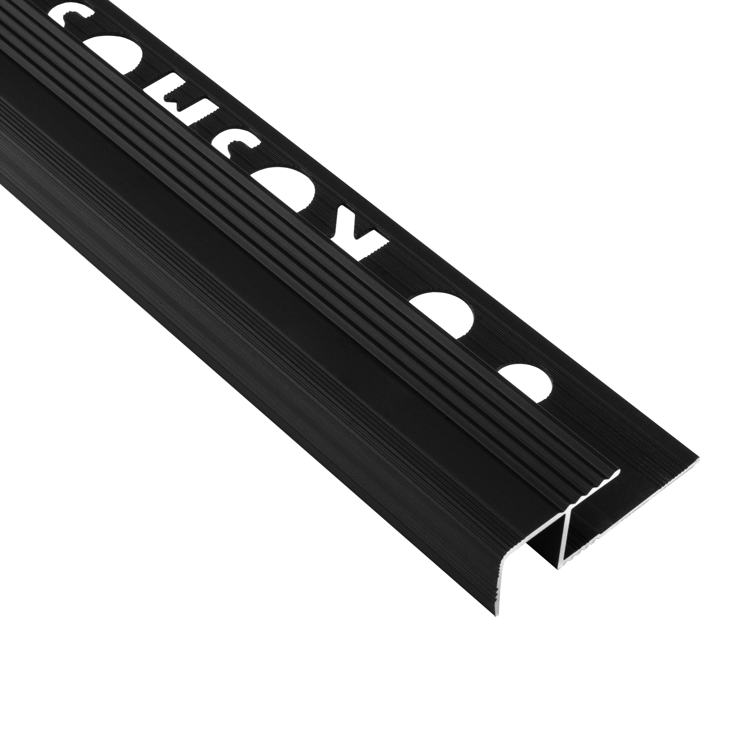 Alu Stufenprofil Fliesenschiene Profil Treppe Schiene matt L270 H10mm schwarz Alu Stufenprofil Fliesenschiene Profil Treppe Schiene silber gold L270 H10mm