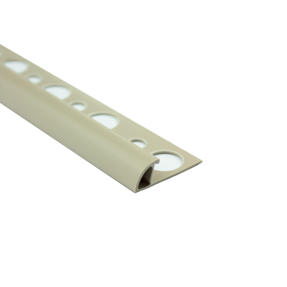 PVC Viertelkreis Fliesenschiene Fliesenprofil Kunststoff Schiene 8mm Bahama PVC Viertelkreis Fliesenschiene Fliesenprofil Kunststoff Schiene 8mm Bahama