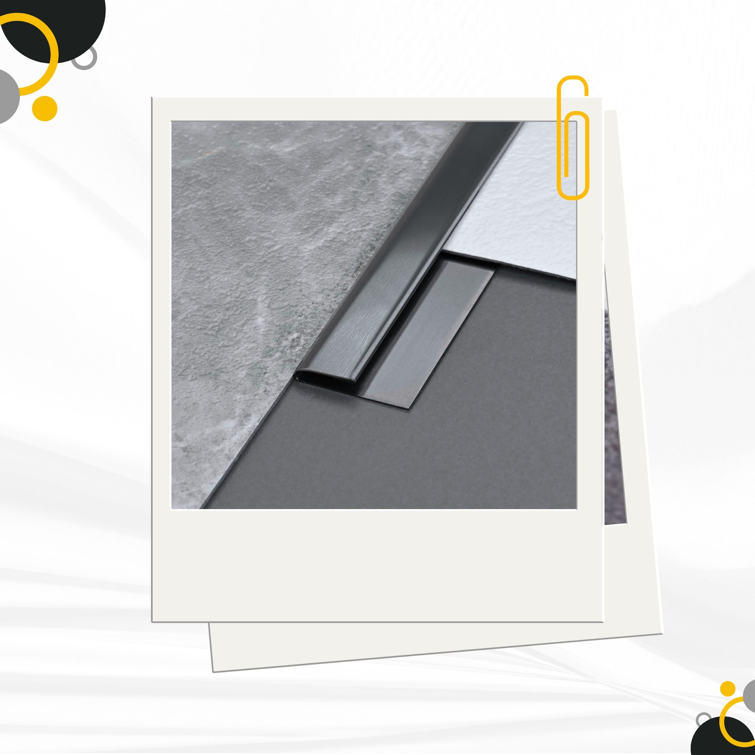 Vinyl Abschluss- / Einfassprofil Edelstahl V2A L250cm H2mm, schwarz anthrazit gebürstet
