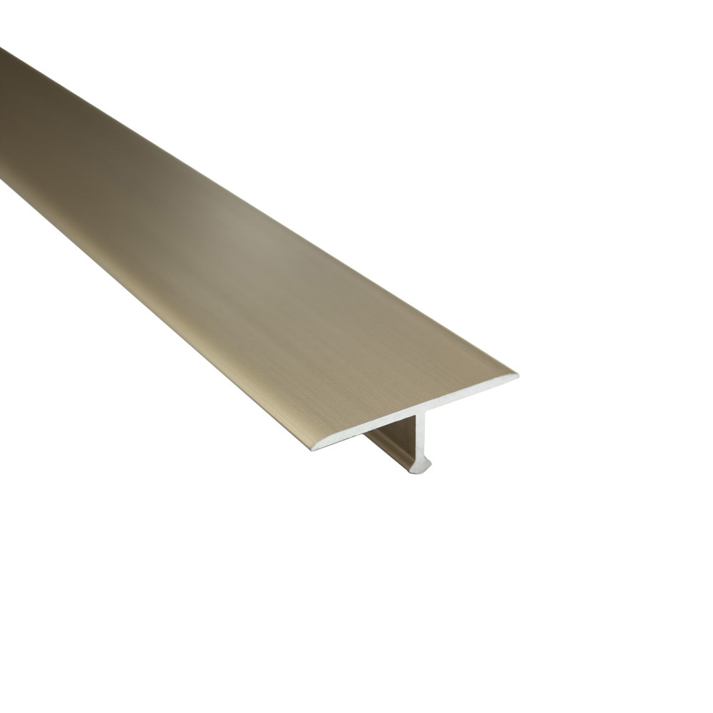 Alu T-Profil Übergangsschiene Übergangsprofil Laminat silber gold L90cm 27mm