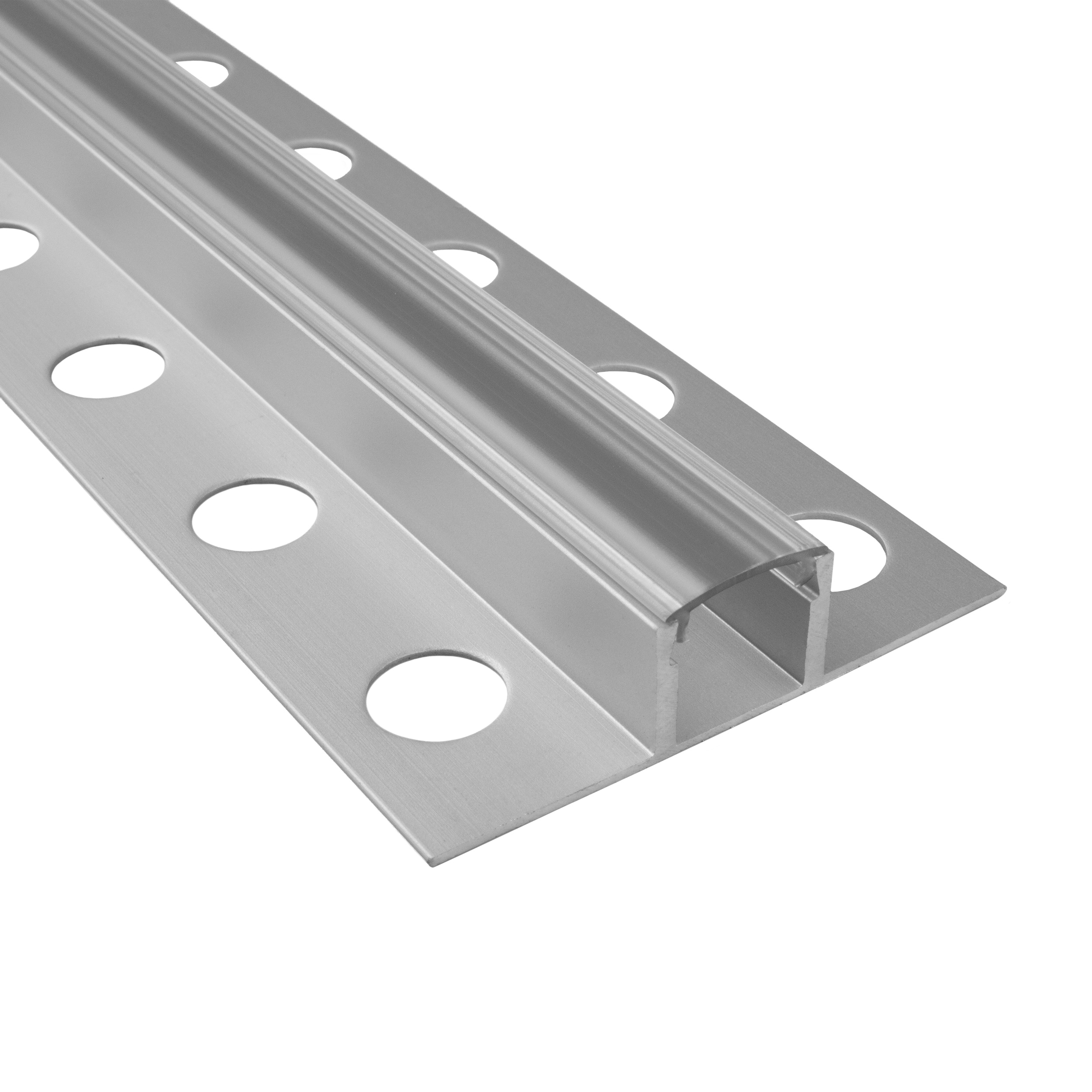 T77 LED Alu Fliesenprofil Bordüre 10mm silber 1m klar T77 LED Alu Fliesenprofil Bordüre 10mm silber 2m klar