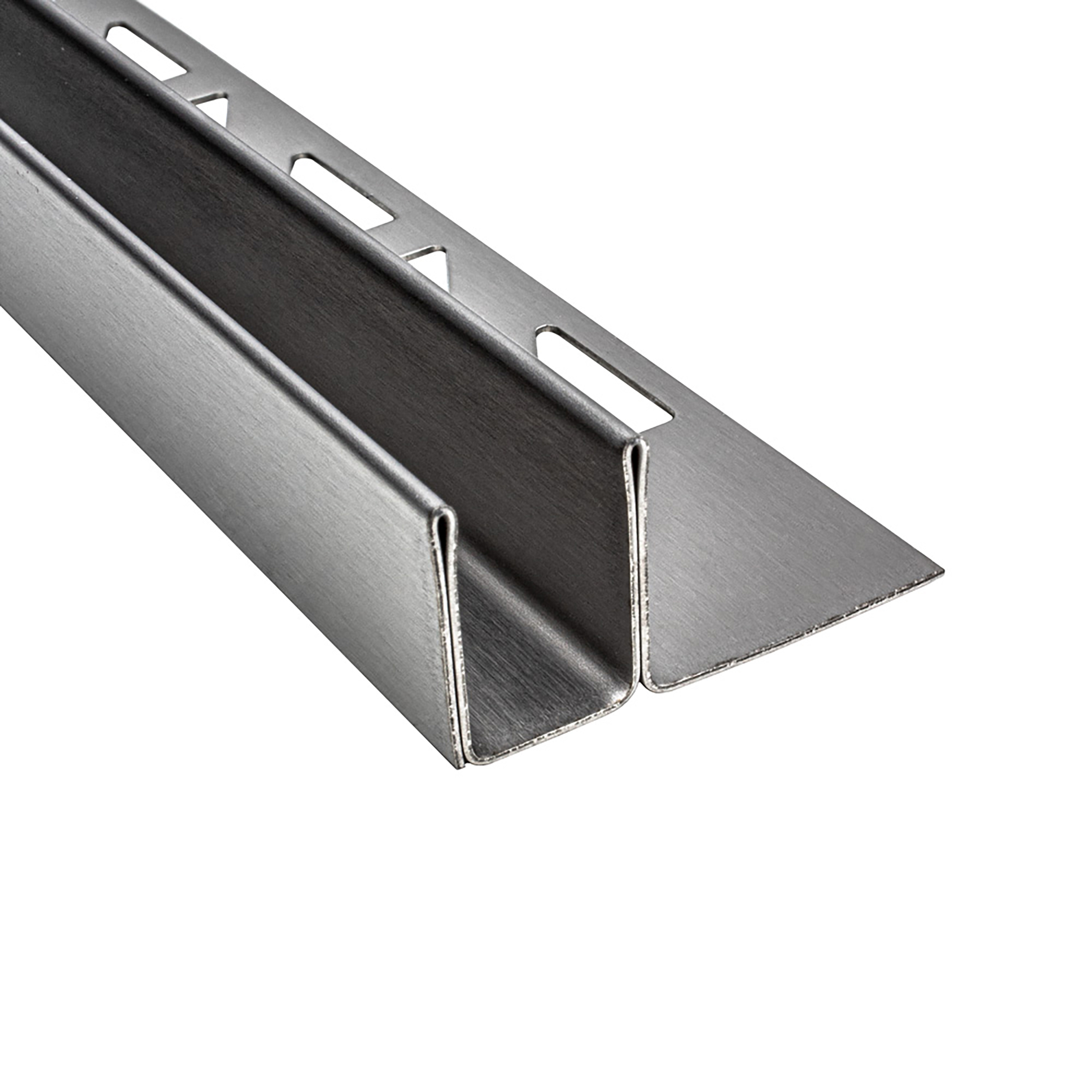 Glas-Fliesenprofil Edelstahl Klemmprofil Wandprofil V2A 2m H19mm 11mm-Glas gebürstet