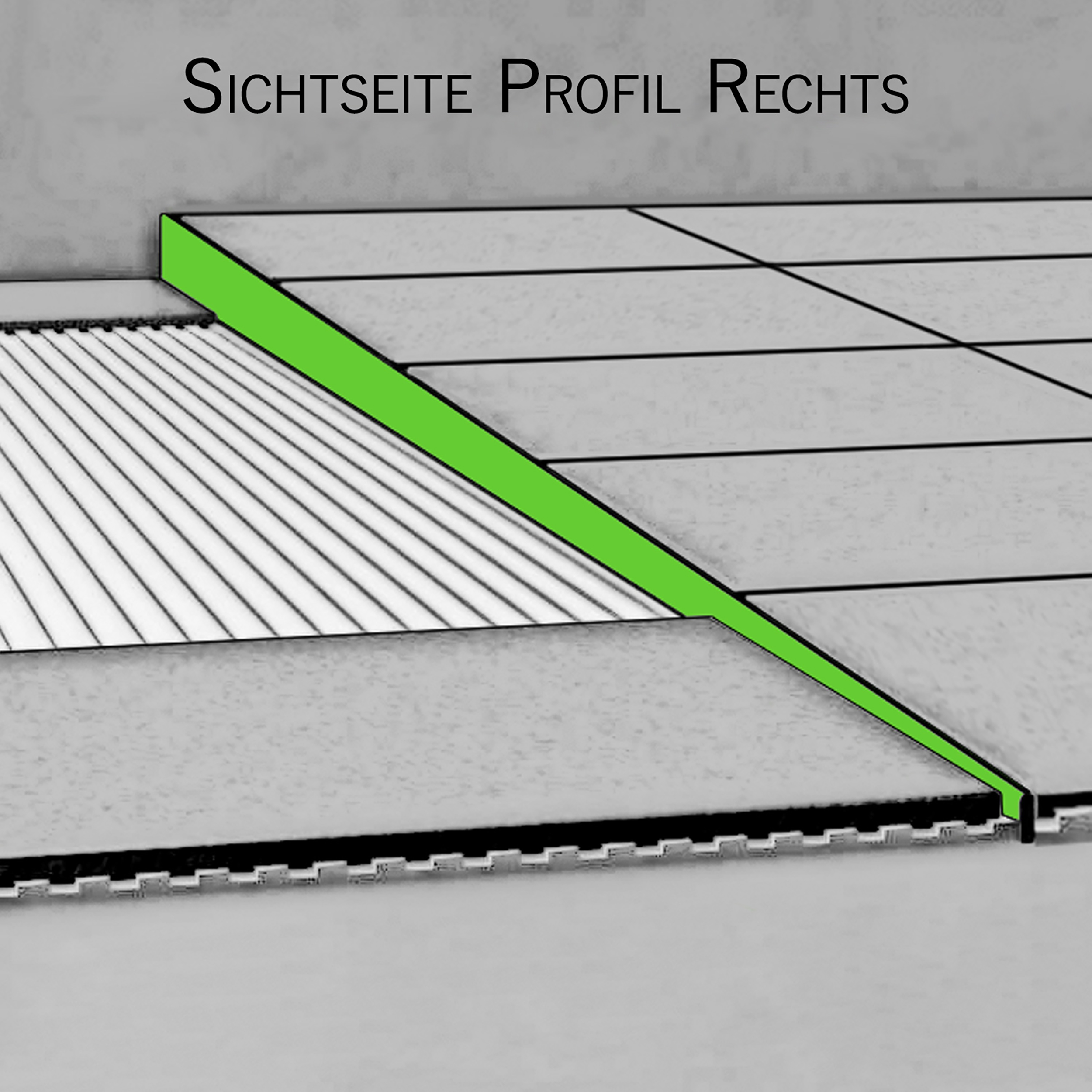 Dusch-, Keil-Profil Gefälleprofil begehbare Dusche gebürstet 12,5mm Rechts 100cm Dusch-, Keil-Profil Gefälleprofil begehbare Dusche gebürstet 12,5mm Rechts 100cm
