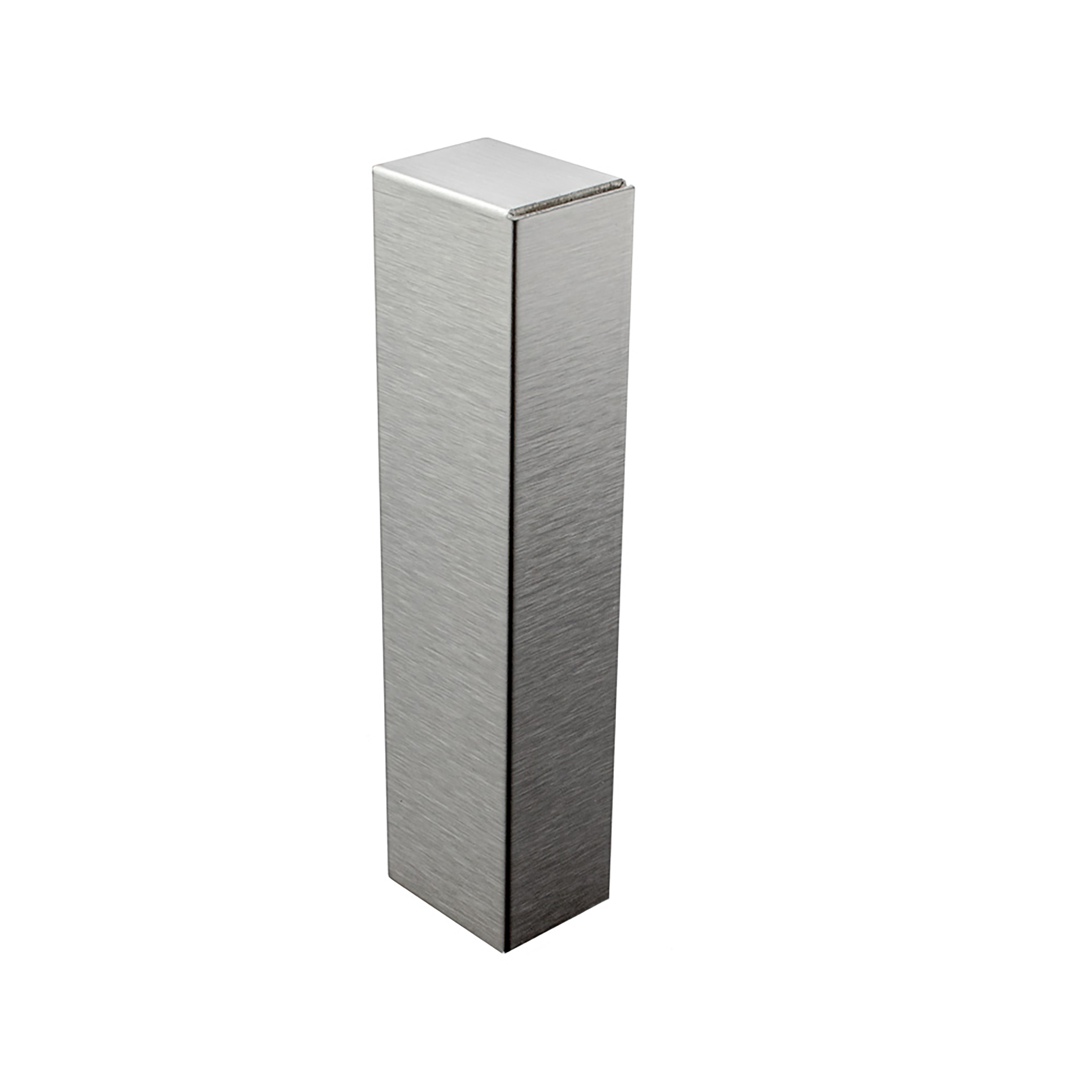 Sockelleiste Edelstahl Fußbodenleisten V2A L250cm 60mm silber gebürstet Endkappe rechts