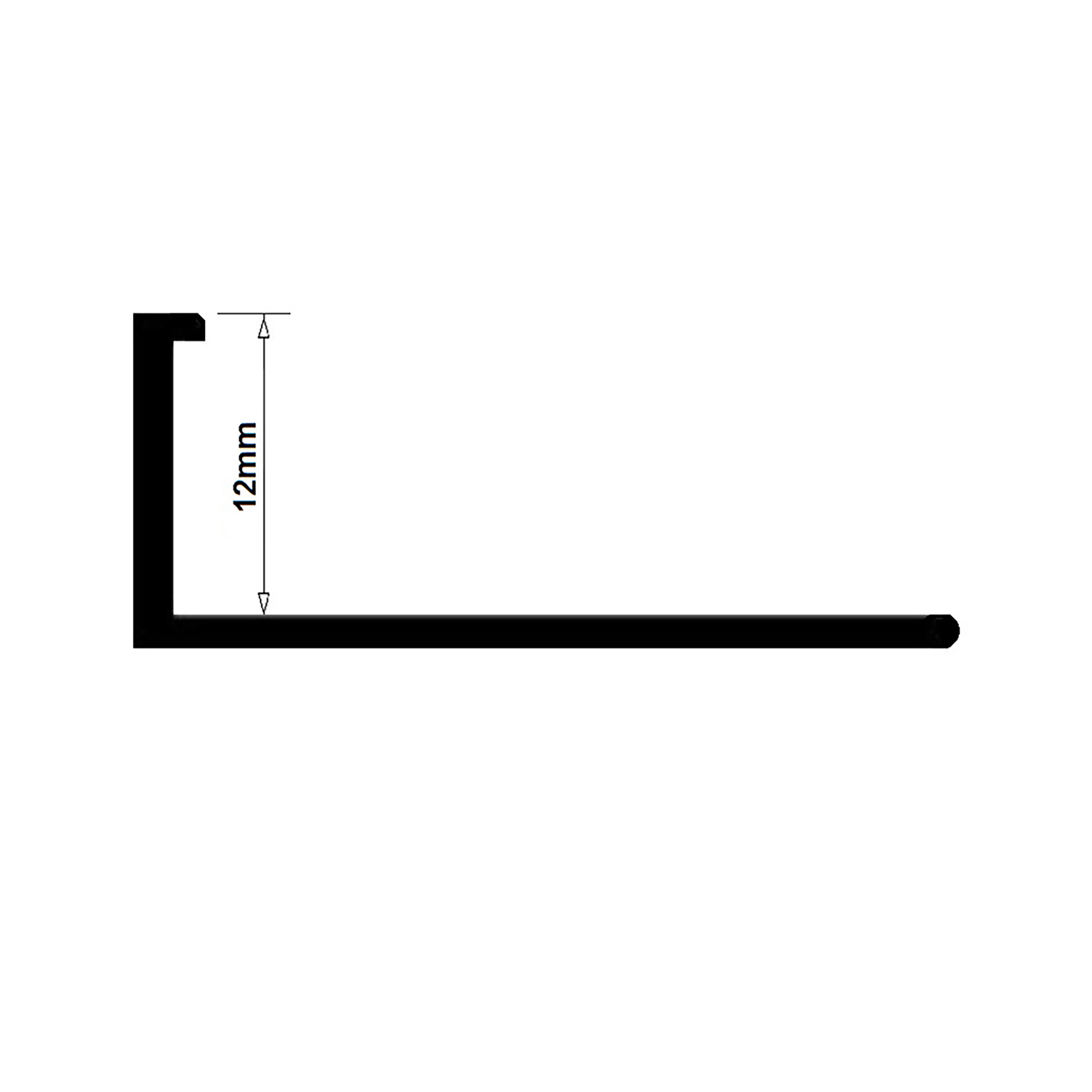Alu L-Profil Fliesenschiene Fliesenprofil Schiene L270cm 12mm grau matt Alu L-Profil Fliesenschiene Fliesenprofil Schiene L270cm 12mm grau matt