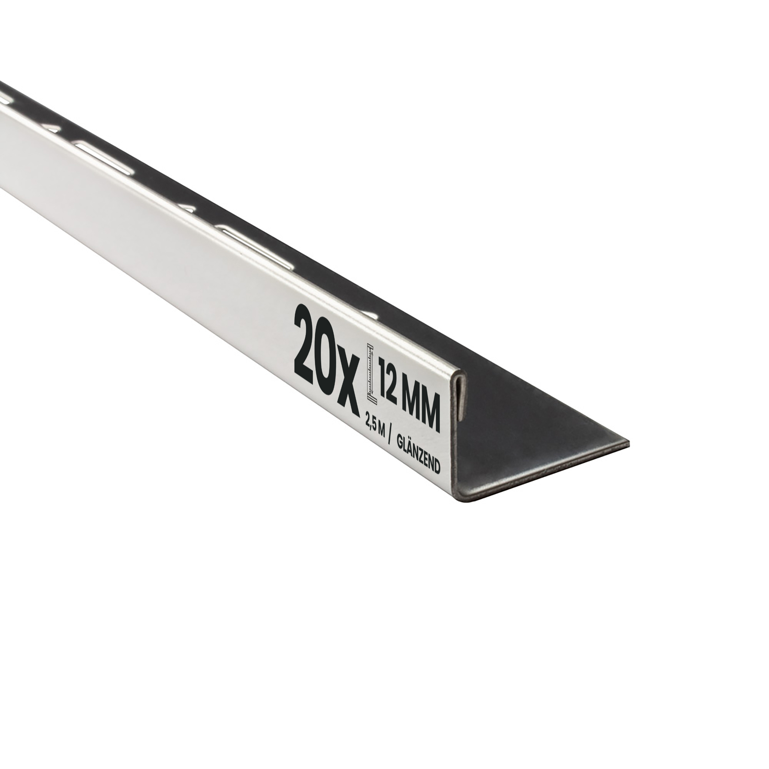 20x L-Profil Edelstahlschiene Fliesenschiene Fliesenprofil L250cm 12mm glänzend 20x L-Profil Edelstahlschiene Fliesenschiene Fliesenprofil L250cm 12mm glänzend