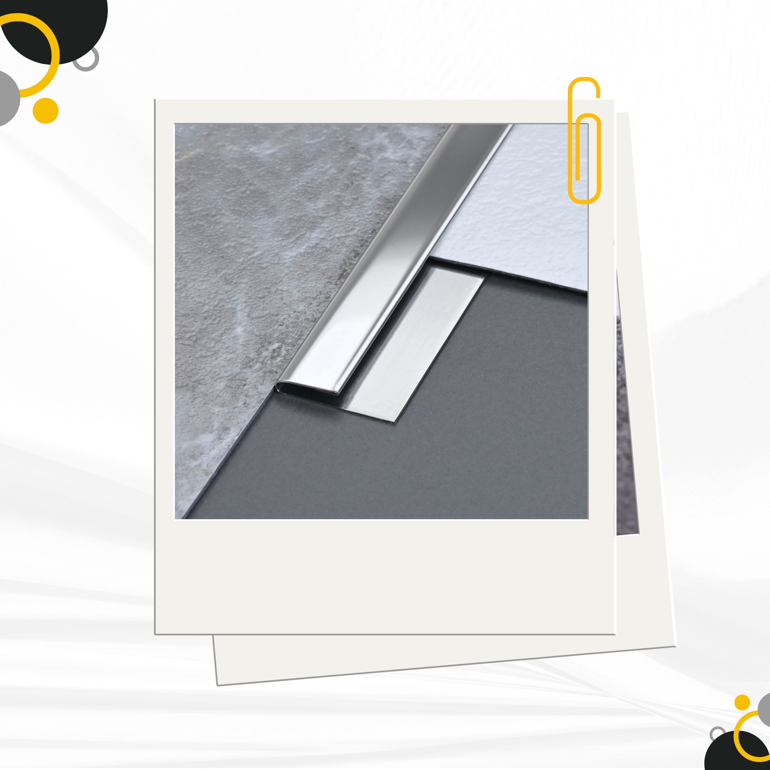Vinyl Abschluss- / Einfassprofil Edelstahl V2A L250cm H2mm, silber glänzend