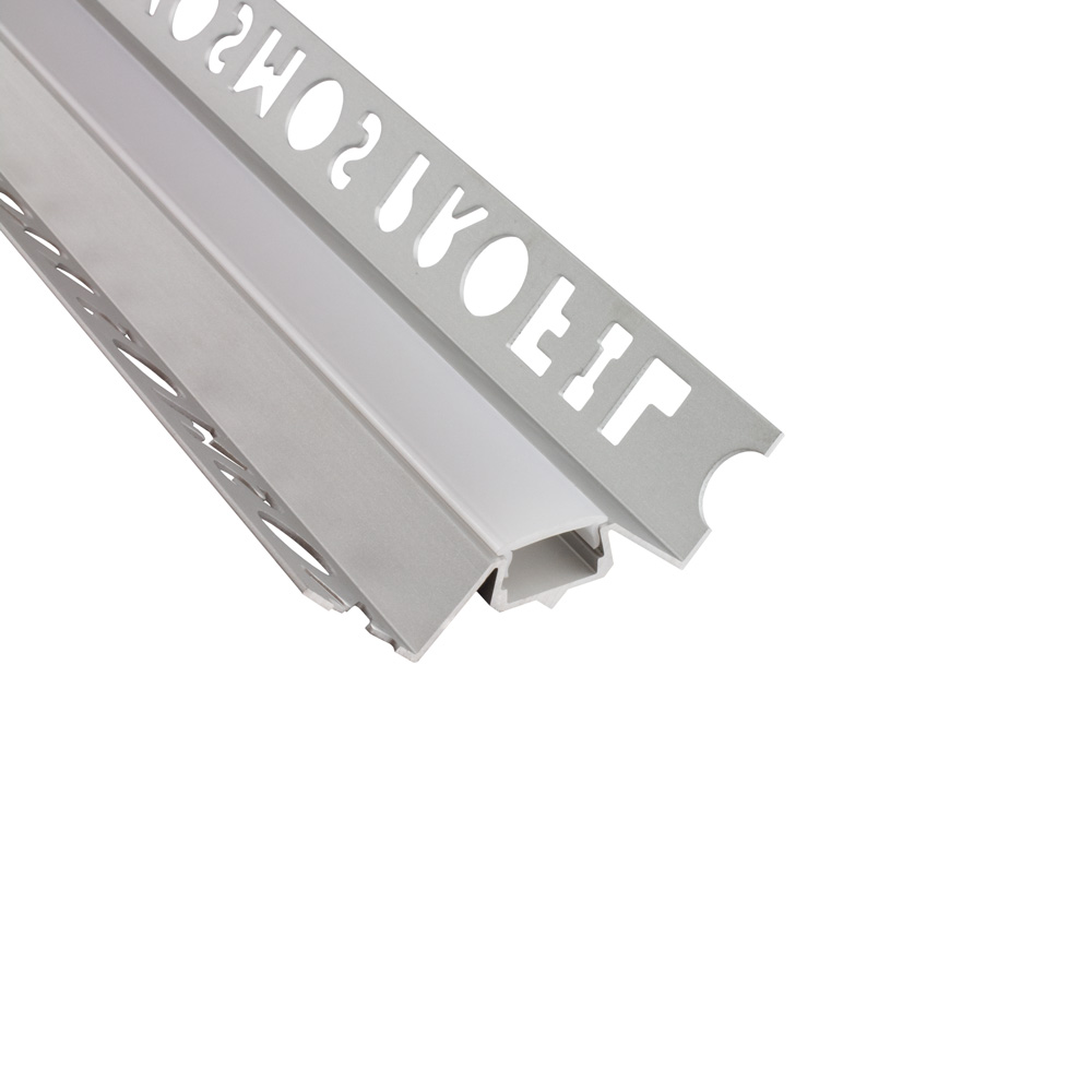 IN-T77 LED Alu Fliesenprofil Ecke innen 12mm silber 1m milky IN-T77 LED Alu Fliesenprofil Ecke innen 12mm silber 1m milky