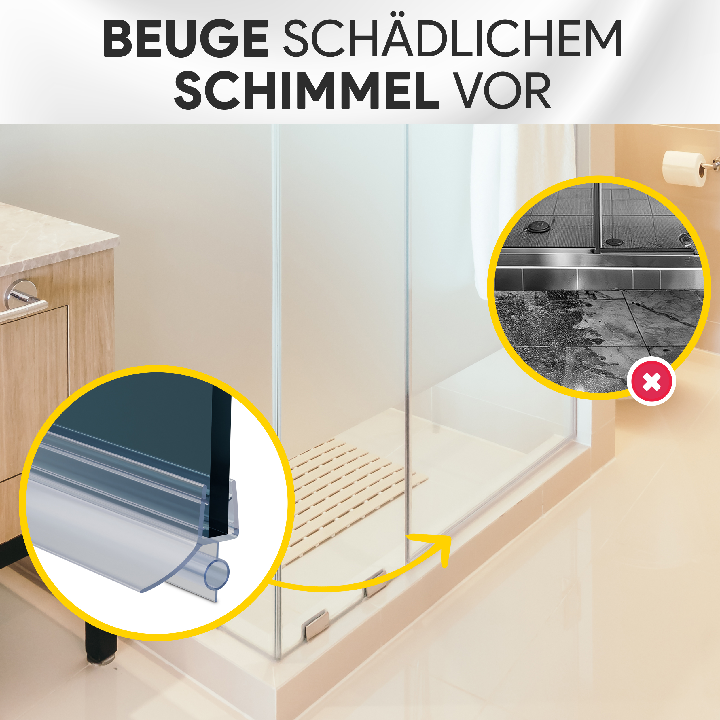 Duschdichtung PVC Ersatzdichtung Dusche Bad TYP-18 200cm Glasstärke 6mm Duschdichtung PVC Ersatzdichtung Dusche Bad TYP-18 200cm Glasstärke 10mm