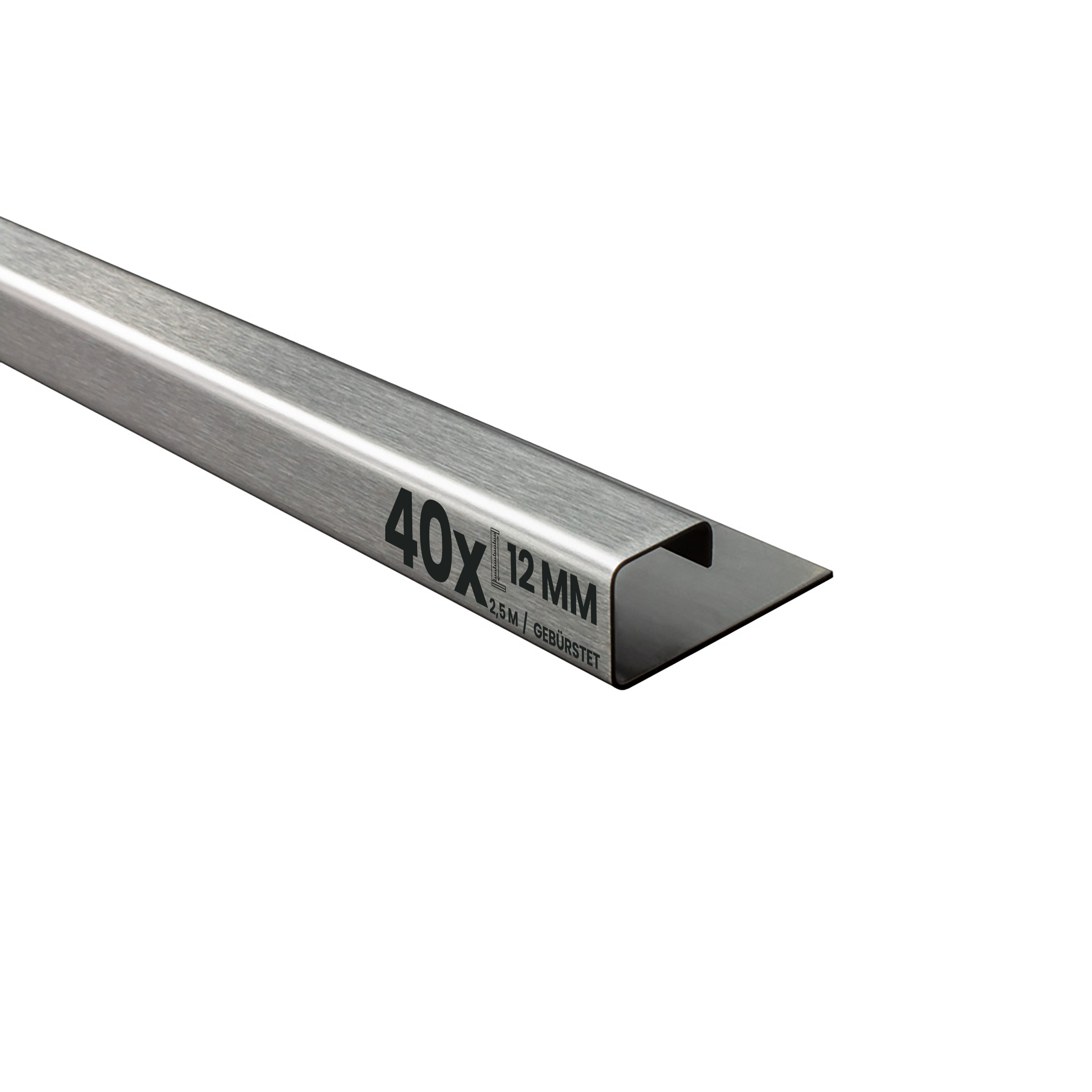 40x Quadrat Edelstahlschiene Fliesenprofil Fliesenschiene L250cm 12mm gebürstet 40x Quadrat Edelstahlschiene Fliesenprofil Fliesenschiene L250cm 12mm gebürstet