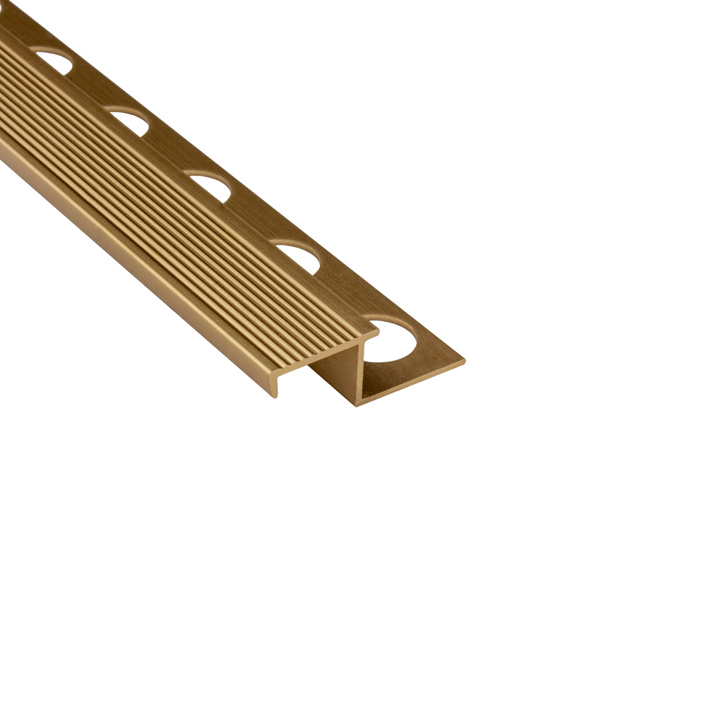 Alu Stufenprofil Fliesenschiene Profil Treppe Schiene silber gold L270cm H10mm