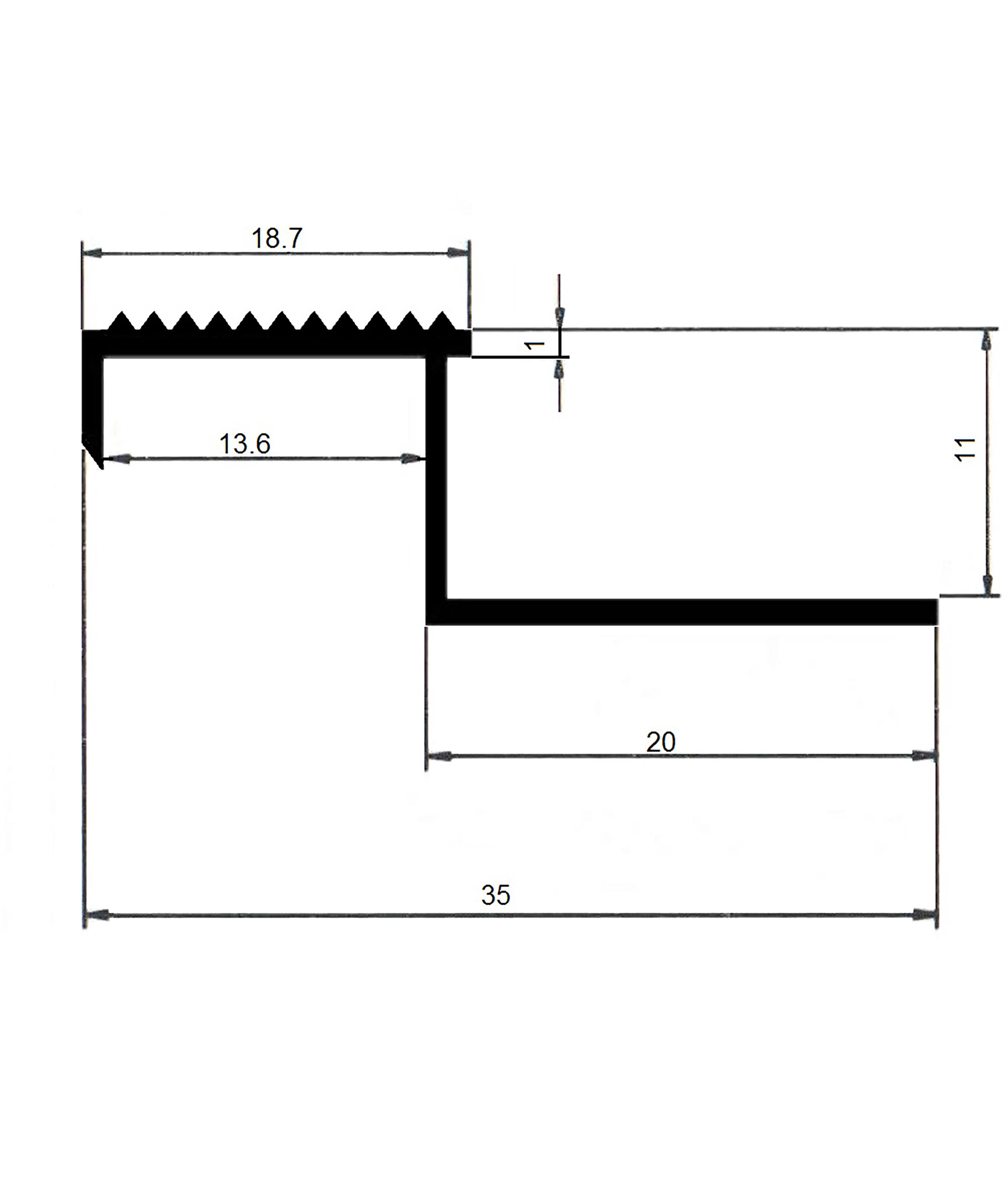 Alu Stufenprofil Fliesenschiene Profil Treppe Schiene L270cm H10mm gold