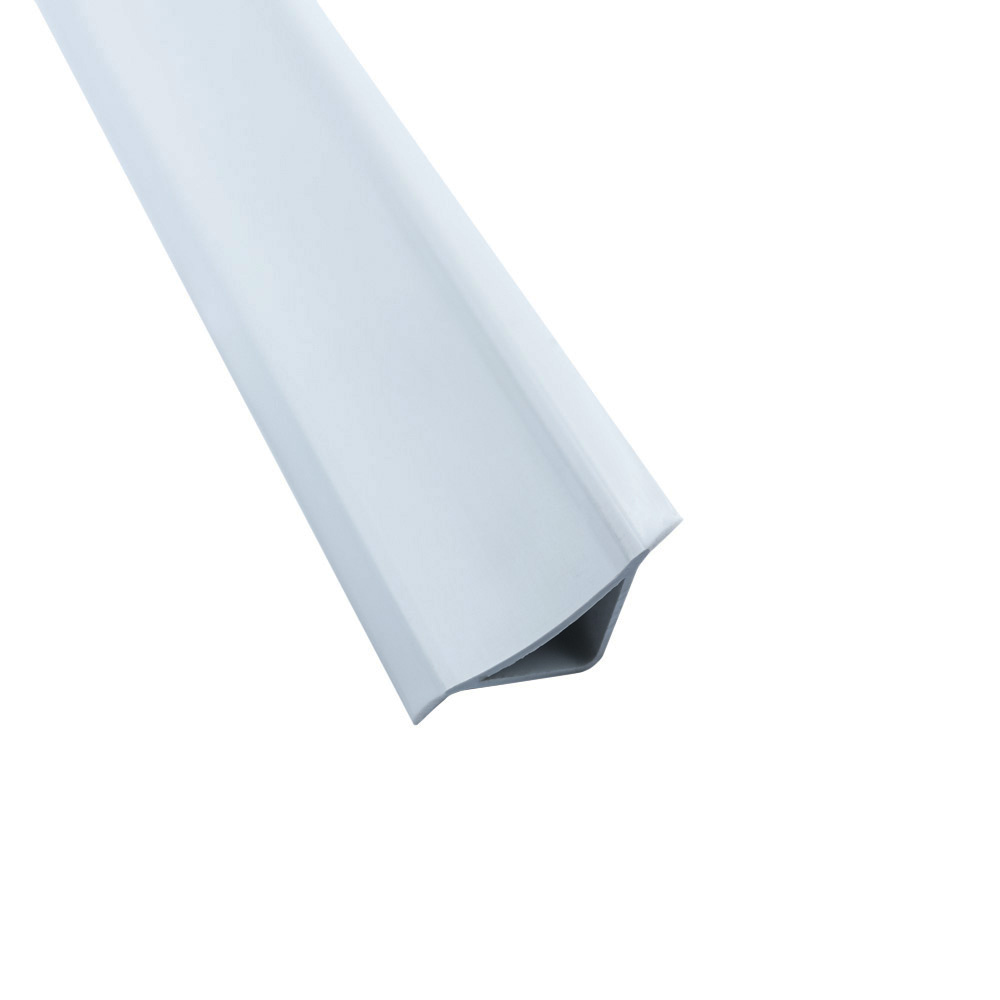 Abdeckschiene für Badewannen Spültisch mit Dichtlippe PVC weiss 15mm PVC Abdeckschiene für Badewannen Spültisch mit Dichtlippe PVC weiss 15mm PVC