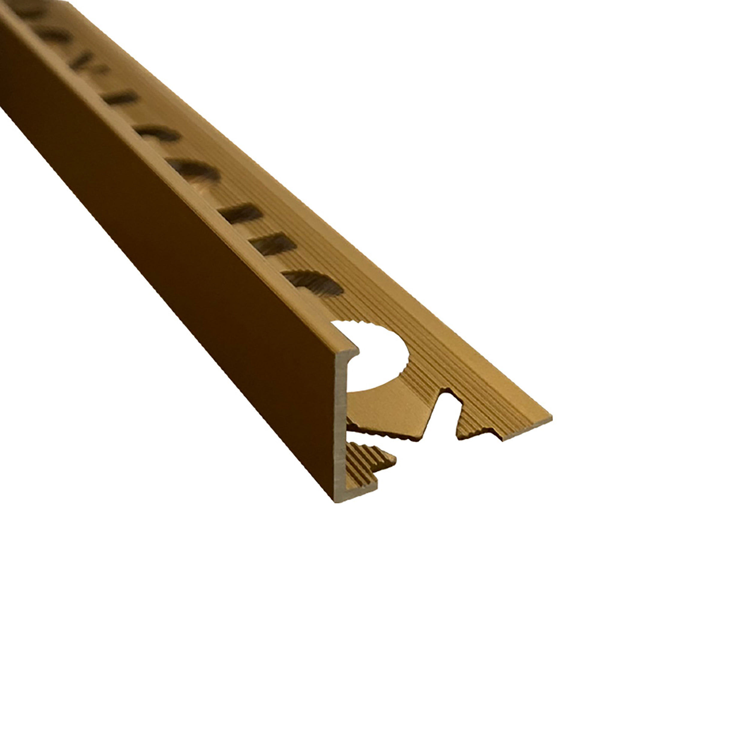 Alu L-Profil Fliesenschiene Fliesenprofil Schiene L270cm 12mm gold matt Alu L-Profil Fliesenschiene Fliesenprofil Schiene L270cm 12mm gold matt