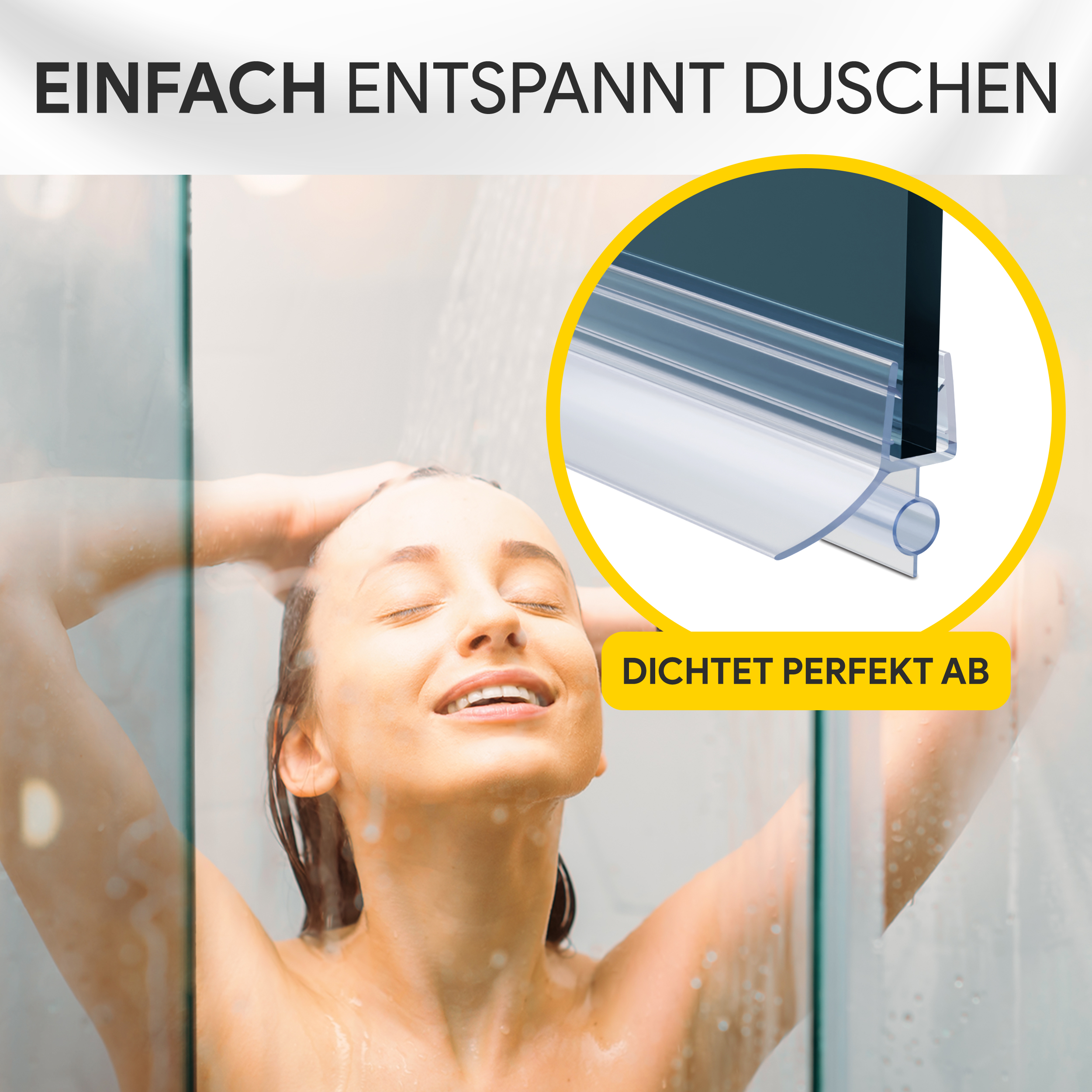 Duschdichtung PVC Ersatzdichtung Dusche Bad TYP-18 200cm Glasstärke 10mm