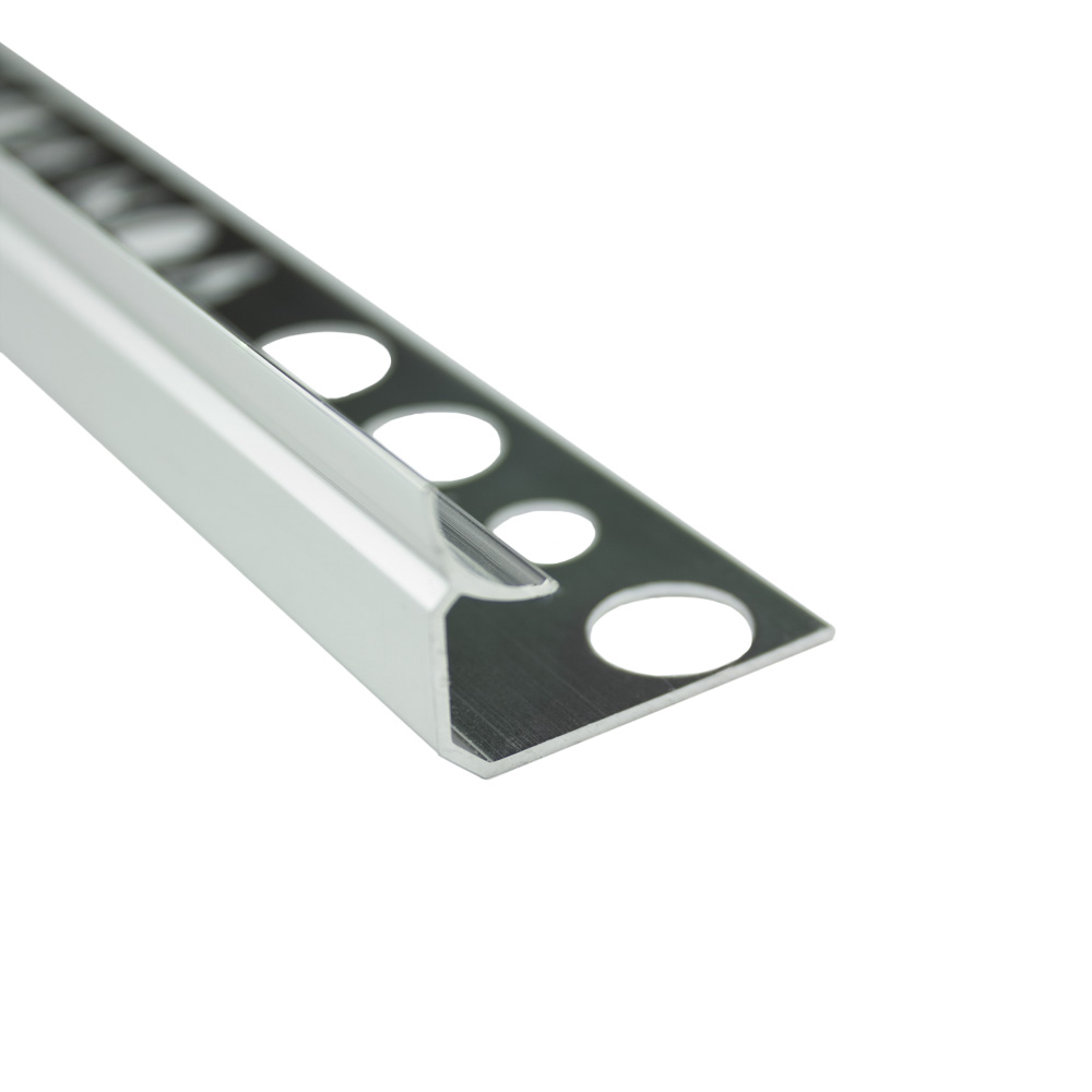 Alu Inneneck Profil Fliesenschiene Schiene silber matt poliert L270cm H10mm