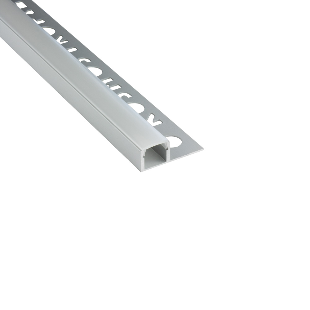 T77 LED Alu Fliesenprofil 10mm silber 1m opal T77 LED Alu Fliesenprofil 10mm silber 2m opal