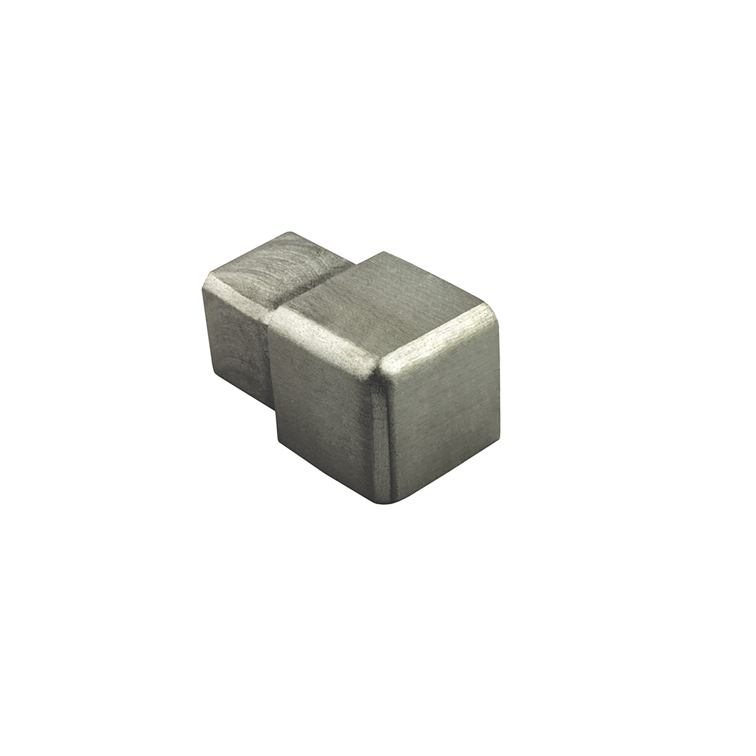 Quadrat Ausseneck Edelstahl V2A 12mm gebürstet