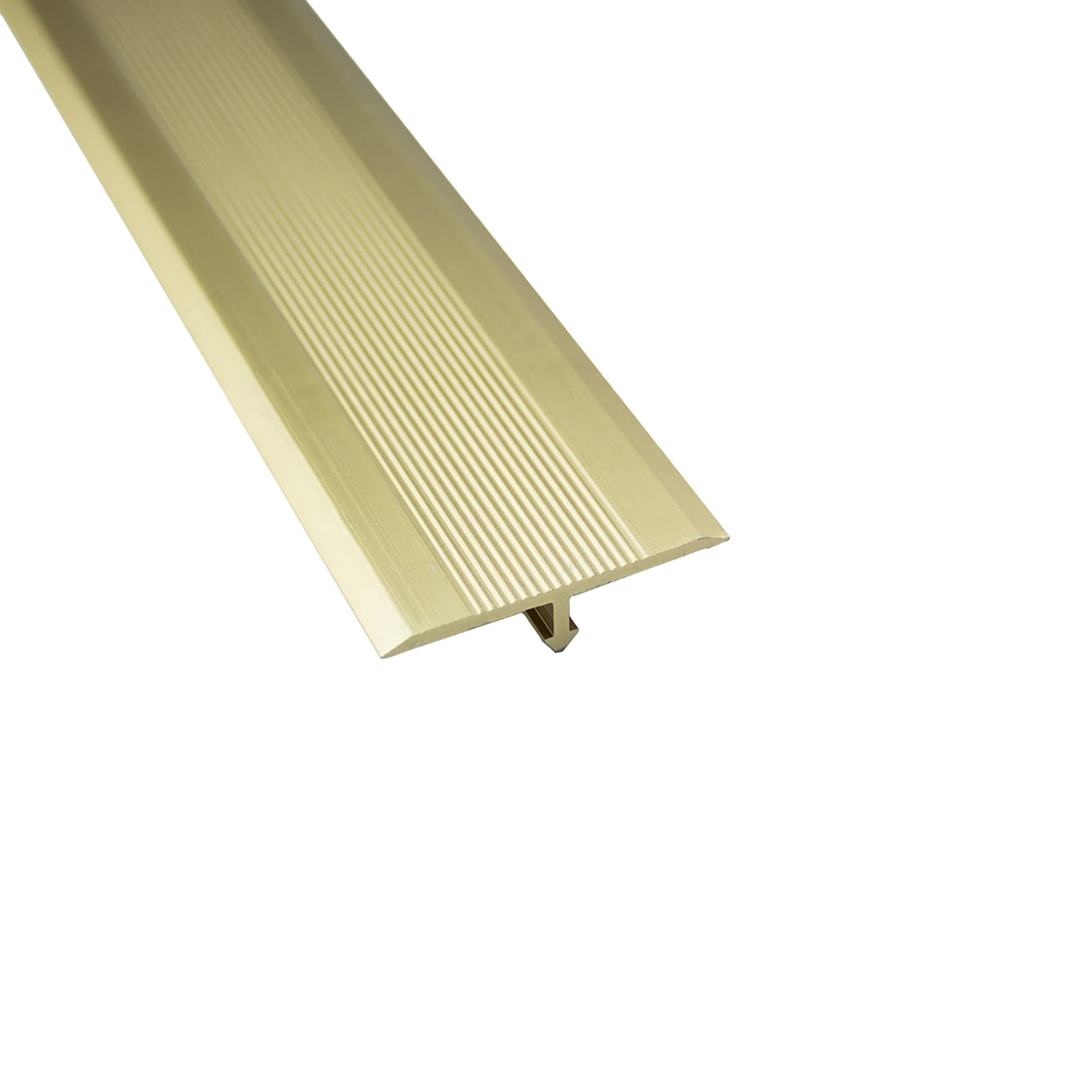 Alu T-Profil Übergangsschiene Übergangsprofil Laminat L270cm 40mm gold Alu T-Profil Übergangsschiene Übergangsprofil Laminat L270cm 40mm gold