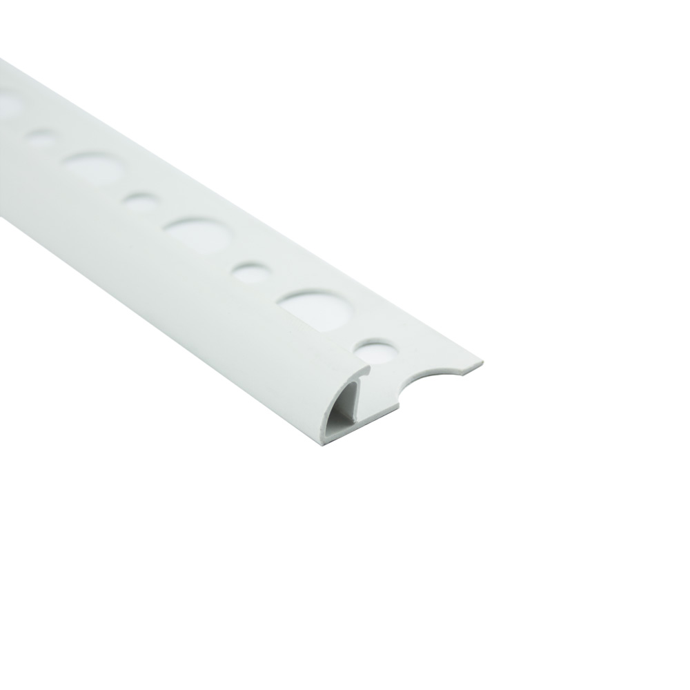 PVC Viertelkreis Fliesenschiene Fliesenprofil Kunststoff Schiene weiß L250cm PVC Viertelkreis Fliesenschiene Fliesenprofil Kunststoff Schiene weiß L250cm