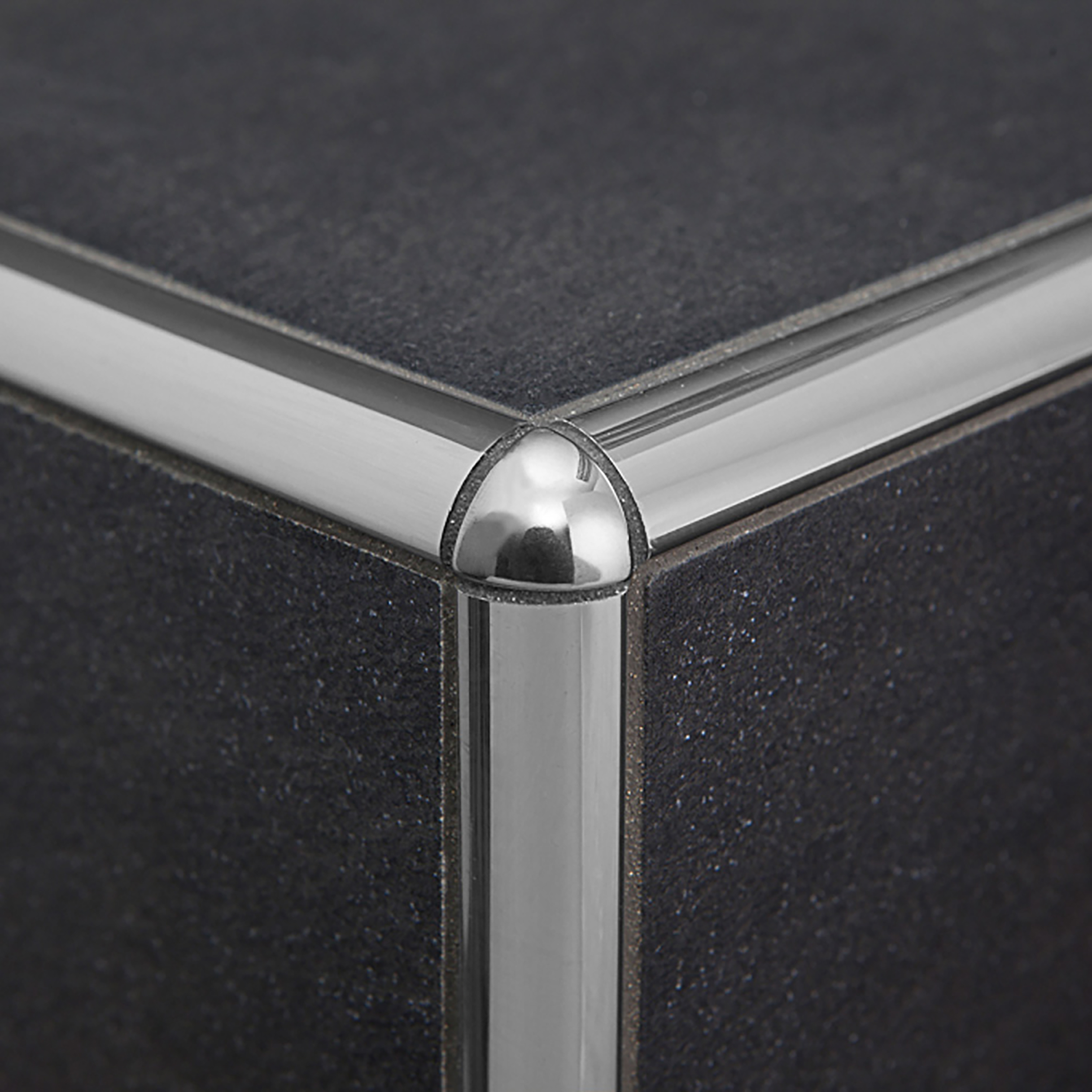 40x Viertelkreis Edelstahlschiene Fliesenschiene Fliesenprofil 12mm glänzend