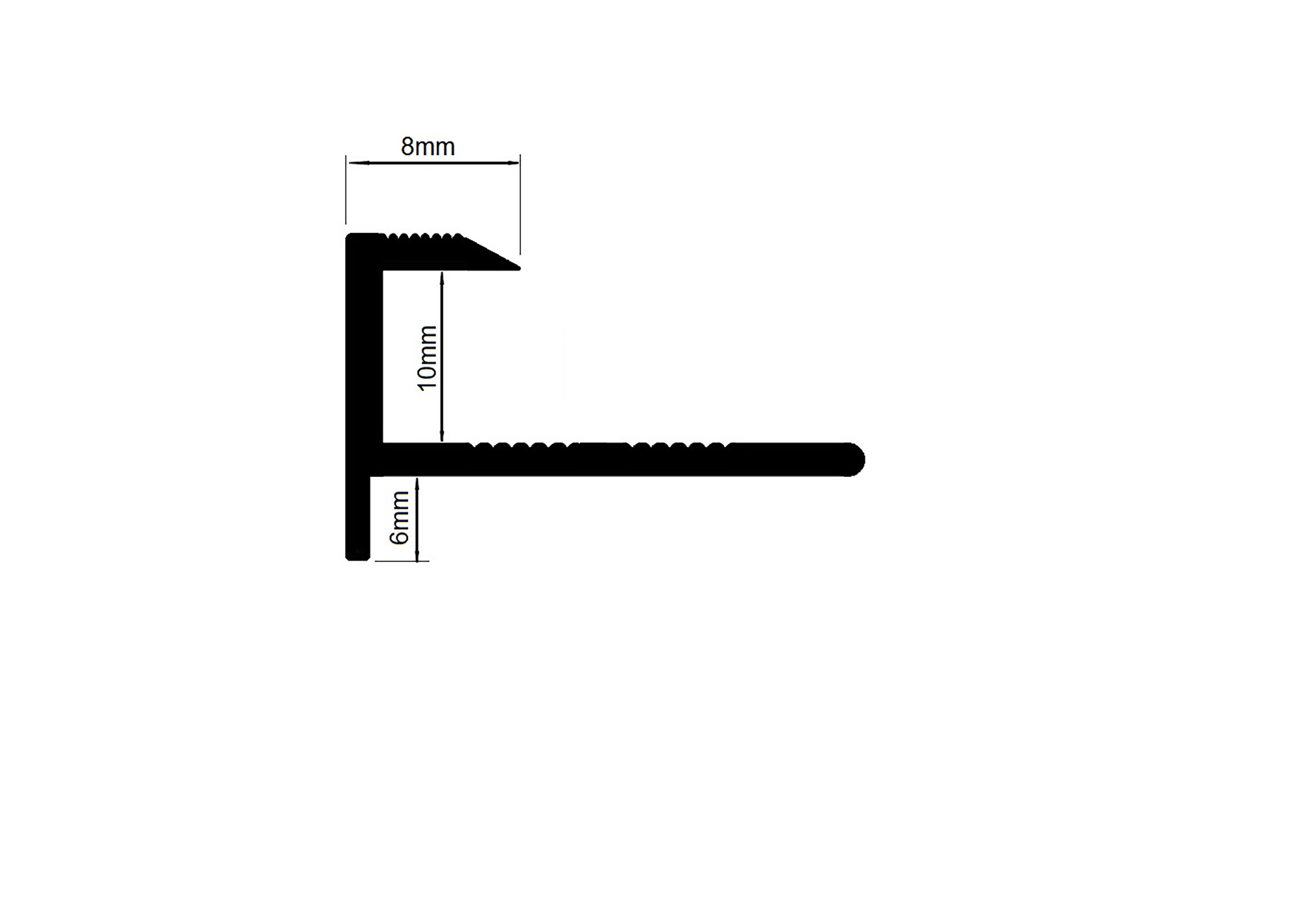 Alu Stufenprofil Fliesenschiene Profil Treppe Laminat gold matt L270cm H10mm