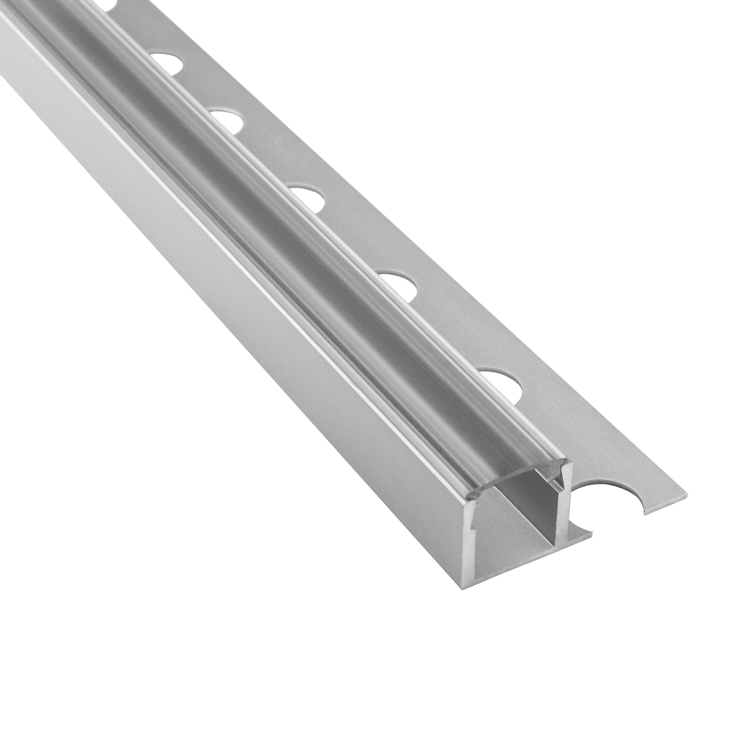 T77 LED Alu Fliesenprofil 12mm silber 2m klar