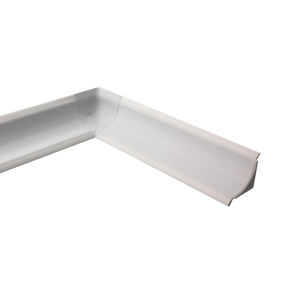 Abdeckschiene für Badewannen Spültisch mit Dichtlippe PVC weiss Endkappe PVC