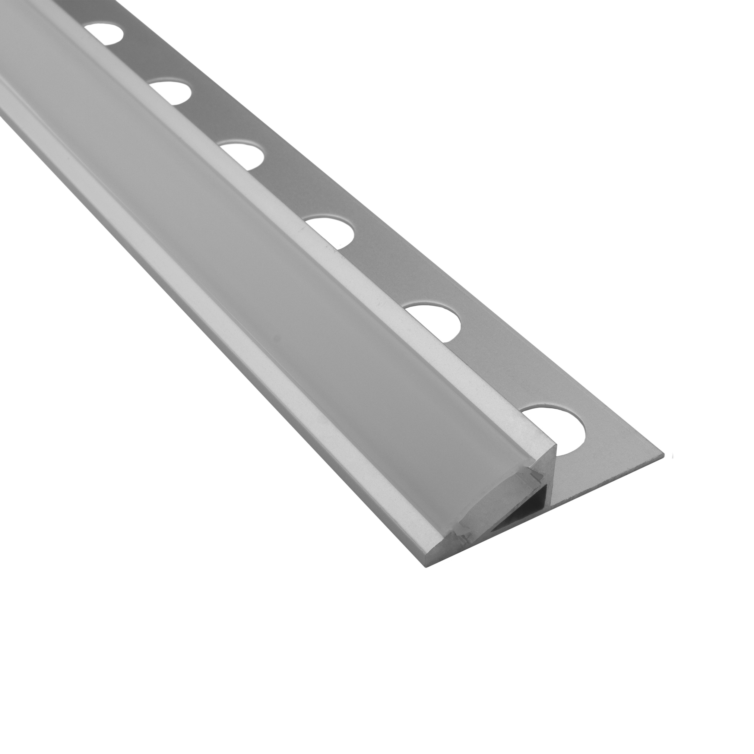 T77 LED Alu Fliesenprofil 10mm silber 20° 1m opal T77 LED Alu Fliesenprofil 10mm silber 20° 2m opal