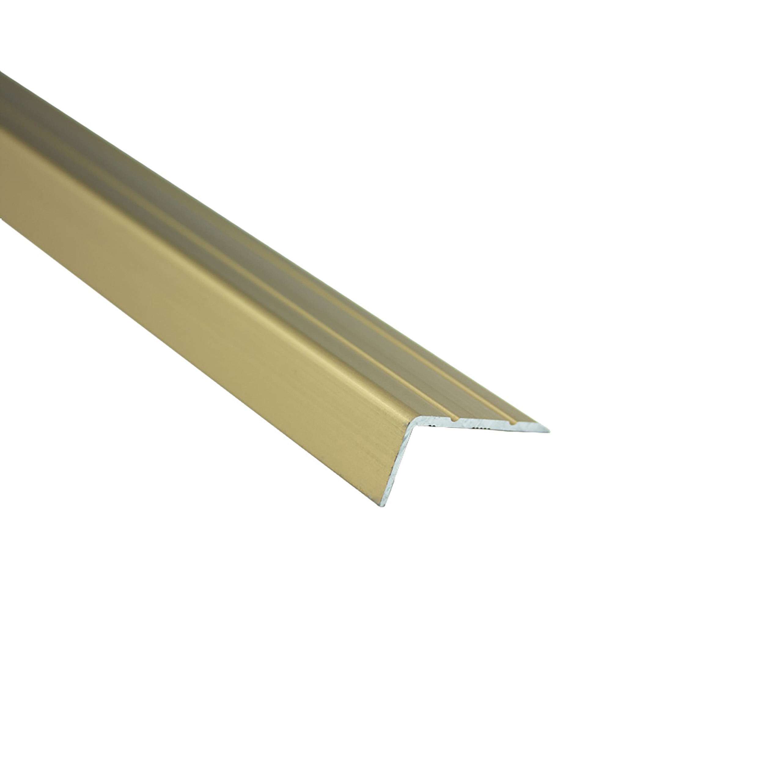 Alu L-Profil Treppe Fliesenschiene Laminat matt L270cm H12mm gold Alu L-Profil Treppe Fliesenschiene Laminat matt L270cm H12mm gold