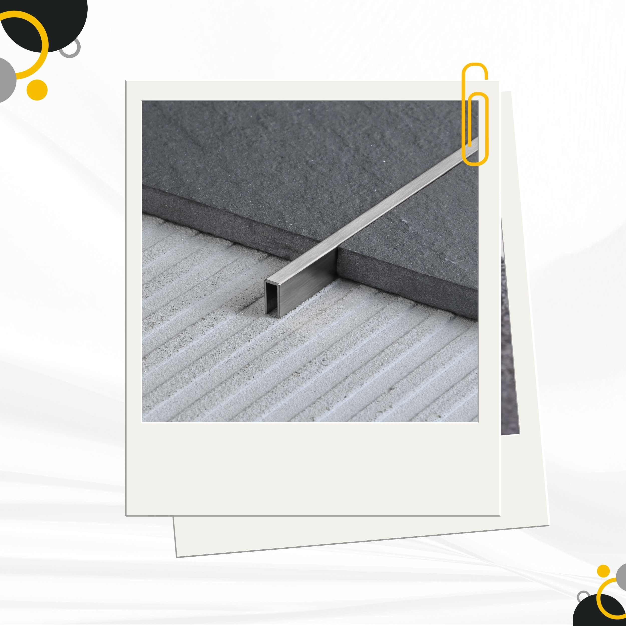 Deko Bordüre U-Profil Zierleiste Fliesenschiene Edelstahl V2A L250cm 3mm