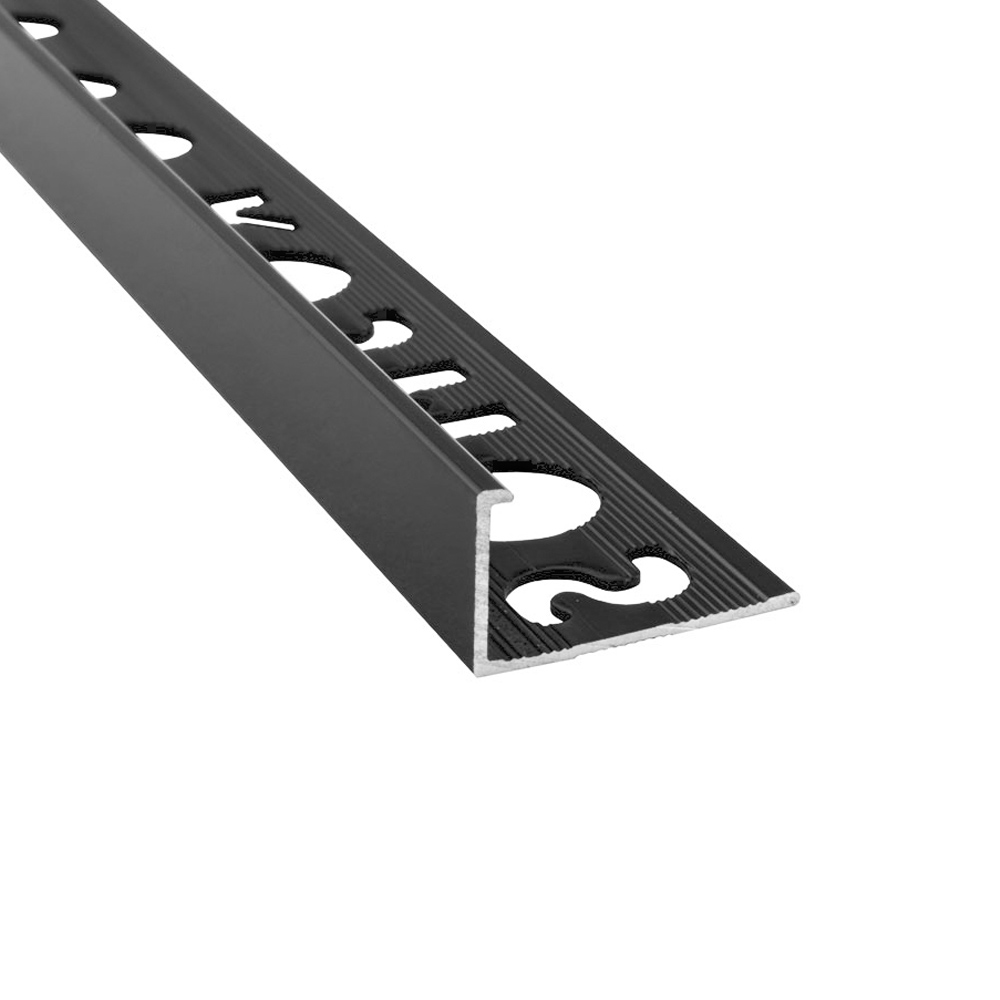 Alu L-Profil Fliesenschiene Fliesenprofil Schiene L270cm 12mm schwarz matt Alu L-Profil Fliesenschiene Fliesenprofil Schiene L270cm 12mm schwarz matt