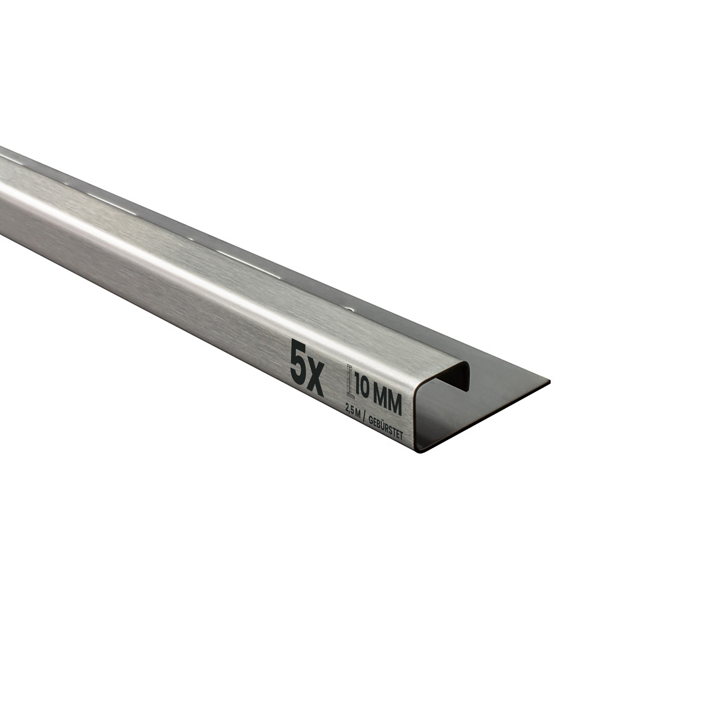 5x Quadrat Edelstahlschiene Fliesenschiene Fliesenprofil L250cm 10mm gebürstet 5x Quadrat Edelstahlschiene Fliesenschiene Fliesenprofil L250cm 10mm gebürstet